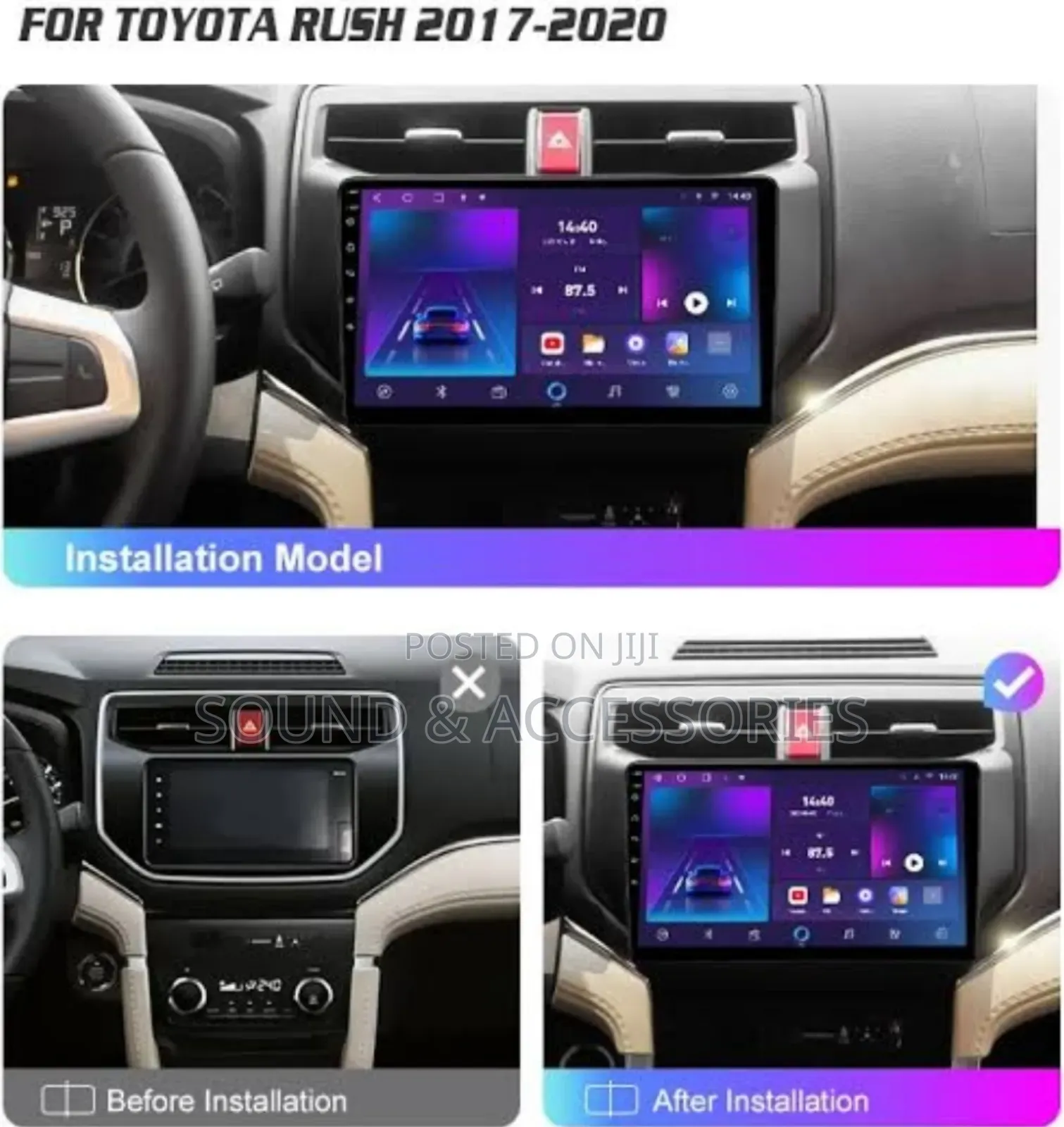 Toyota Rush 2017-2020 Android GPS Navigation System
