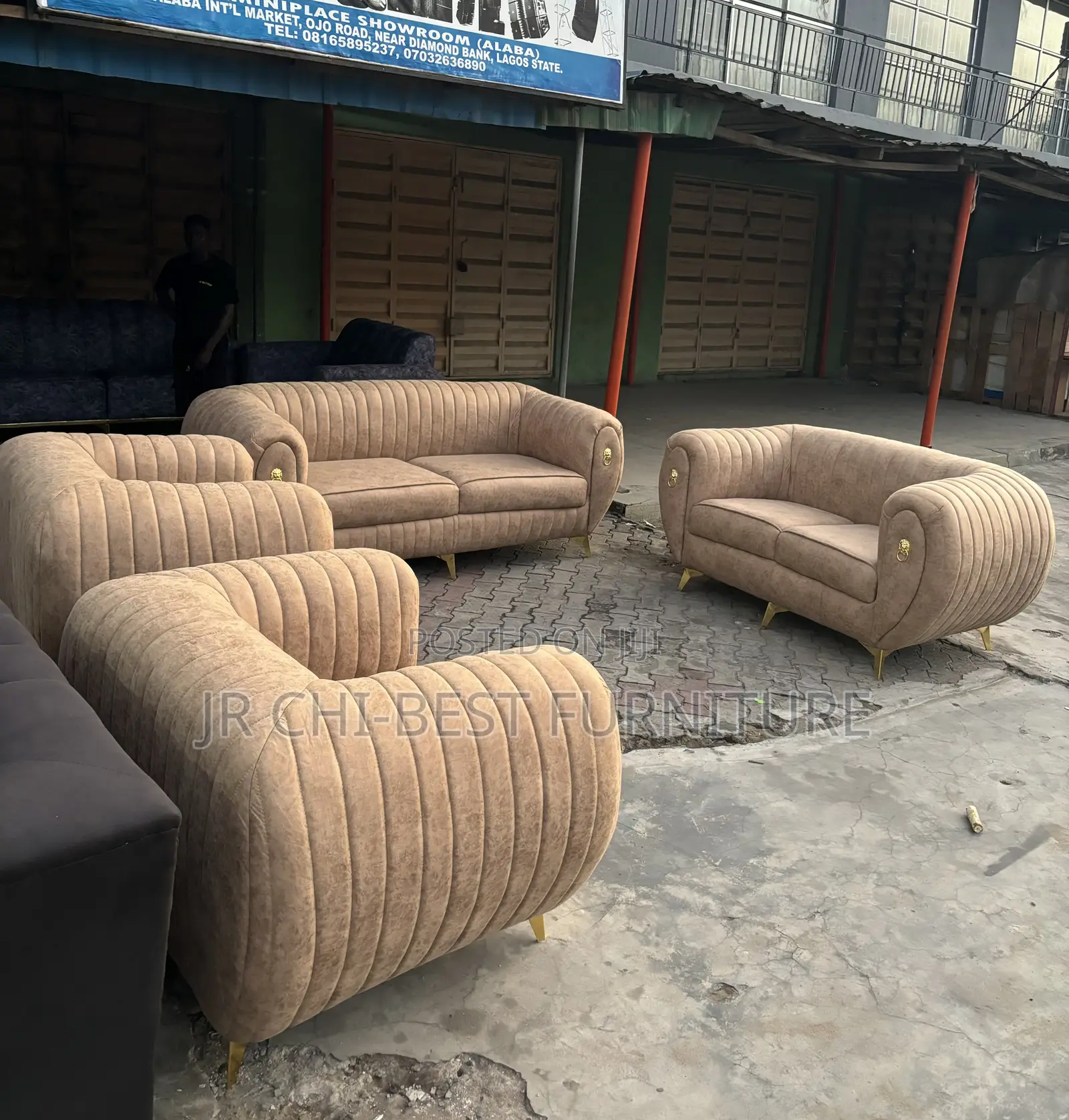 Well Produced Set of Fabric Sofas | Couch | Chairs