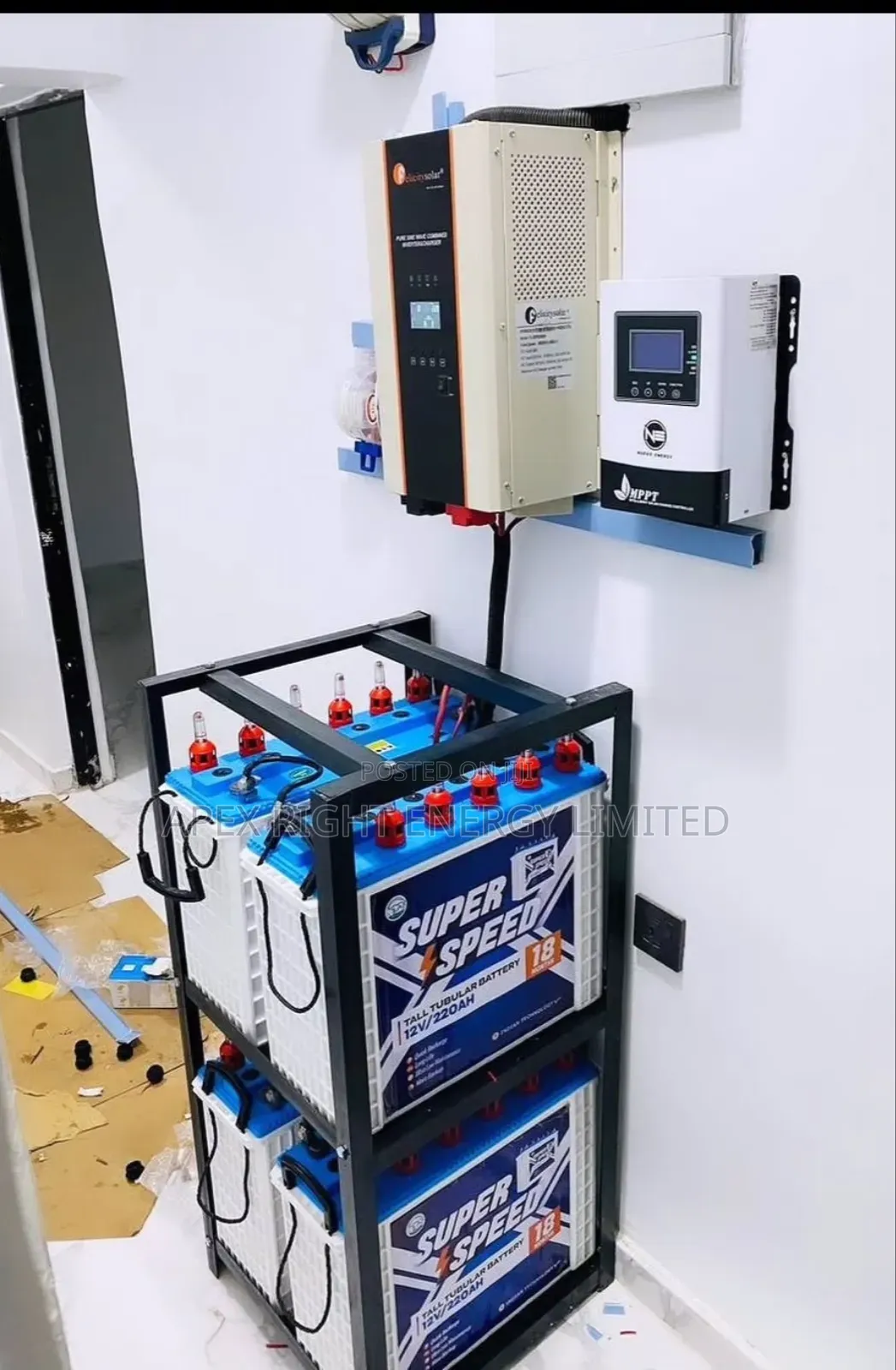 7.5kva Felicity Inverter+4pcs-220ah Batteries+10pcs-500watts