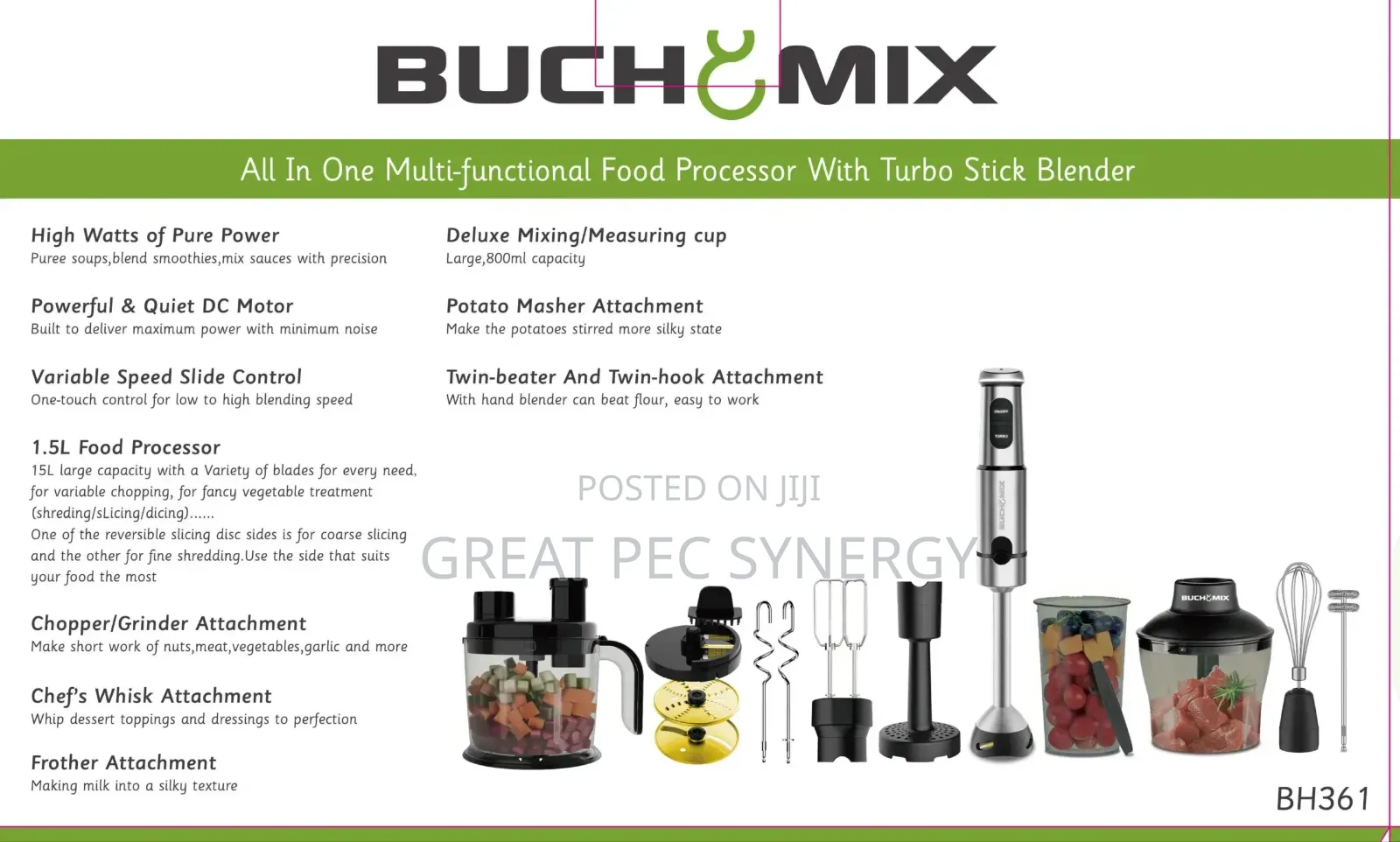Buchymix 12 in 1 Multifunctional Food Processor