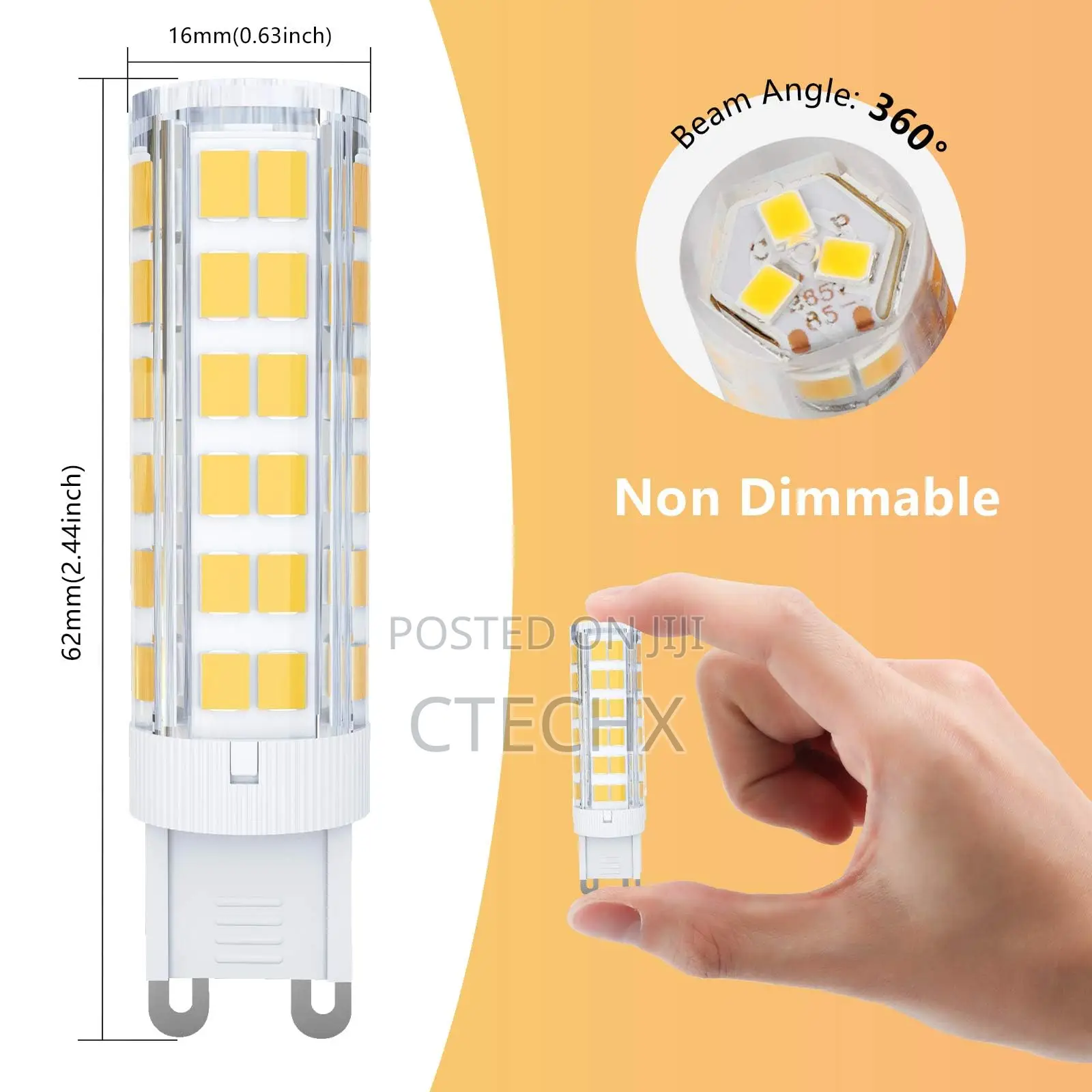 G9 Led Light Bulbs Warm White 7w 8 Packs