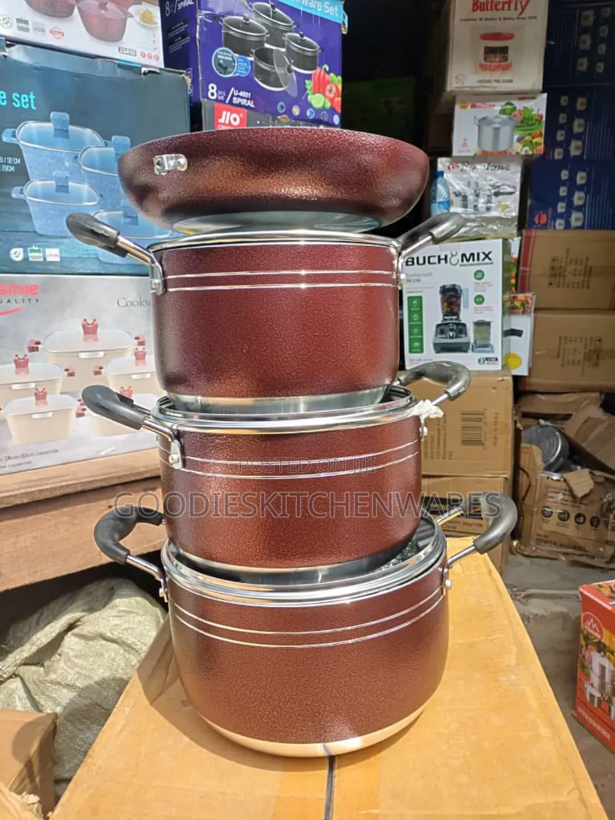 3 Sets Pot With Fry Pan