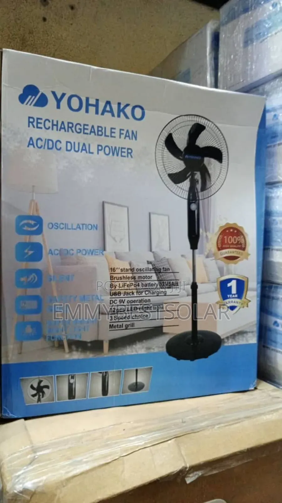 Dc Ac Yohako Dual Rechargeable Fan