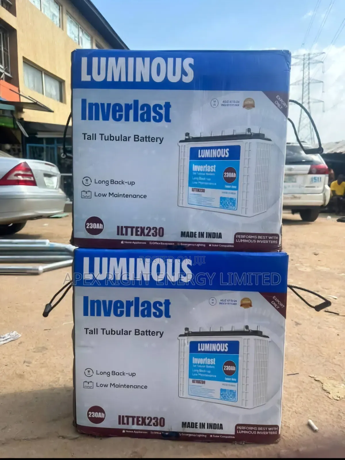 230ah Luminous Inverlast Tall Tubular Battery 12v