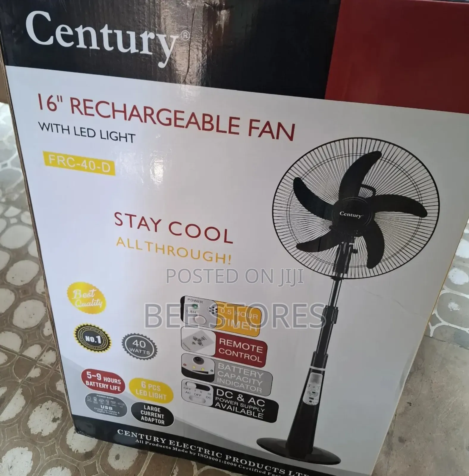 Century Rechargeable Fan 16 Inches