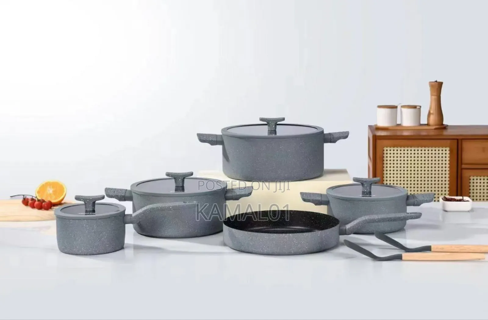 Quality 9 Piece Non-Stick Granite Pot Set