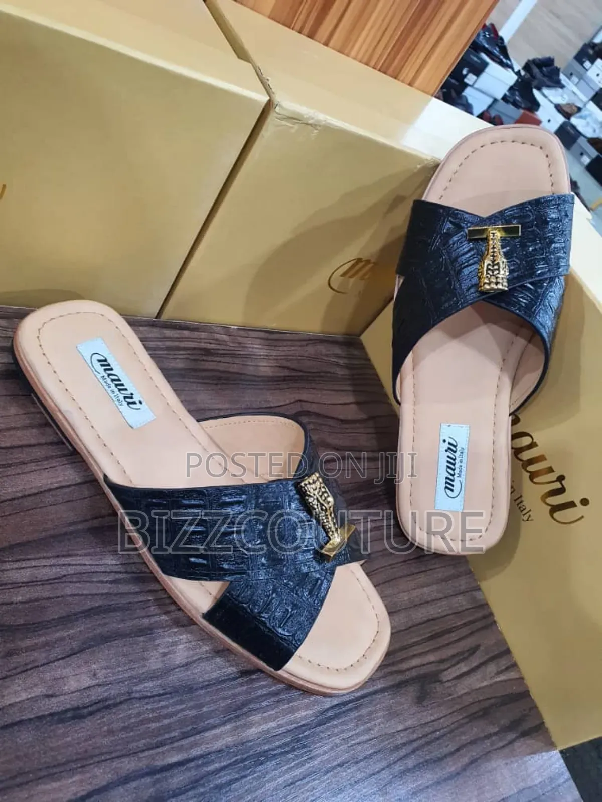 Original Italian Mauri Leather Slippers Available in Store