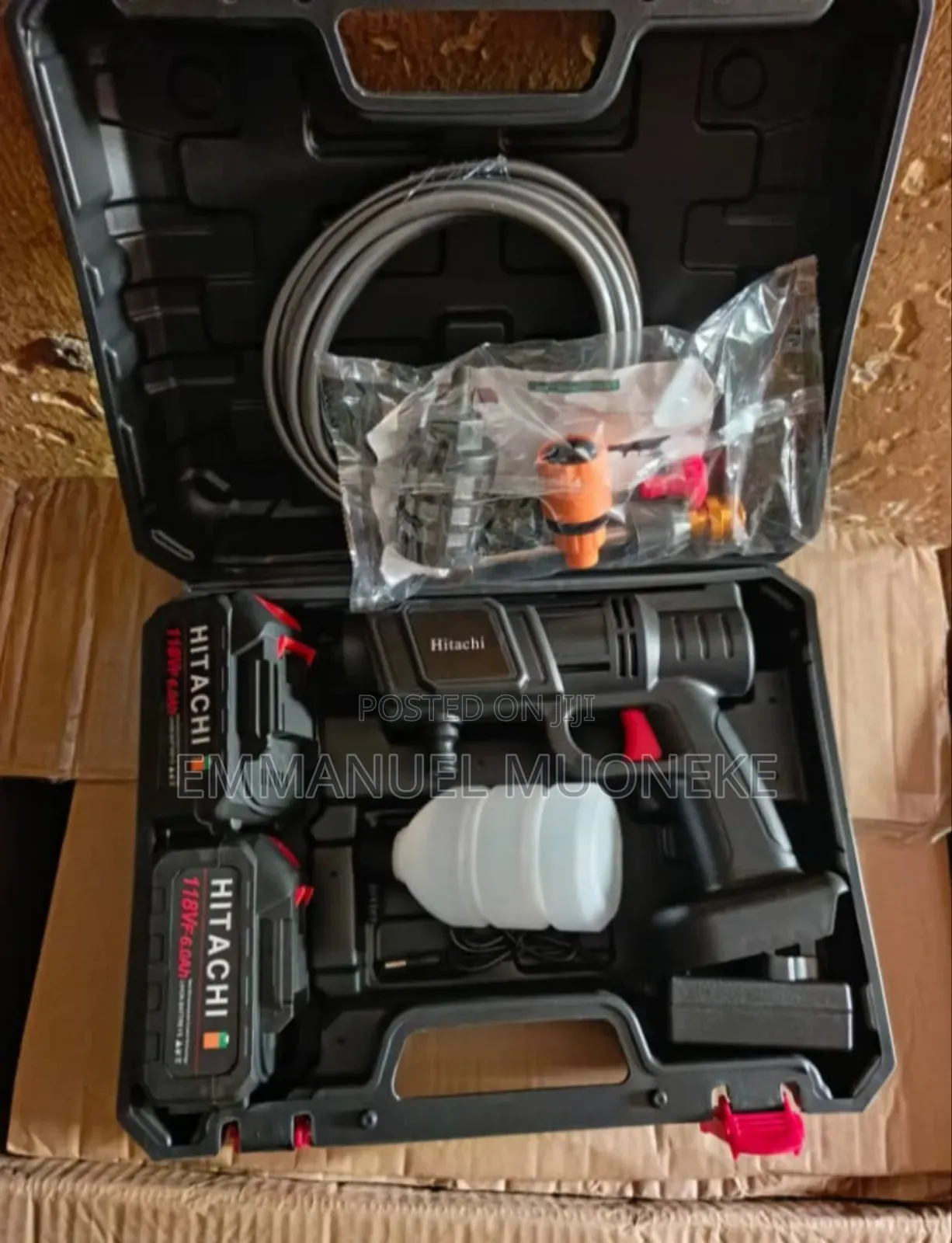 Original Hitachi Battery Pressure Washer With Accessories