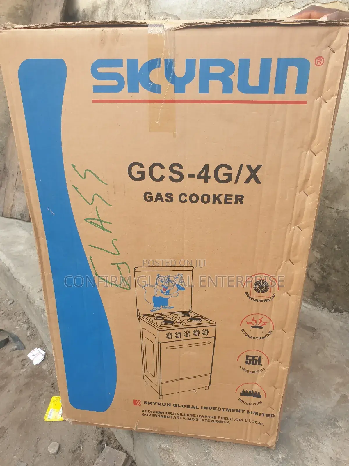 Powerfull Skyrun 50*50 4 Burner Gas Cooker With Oven