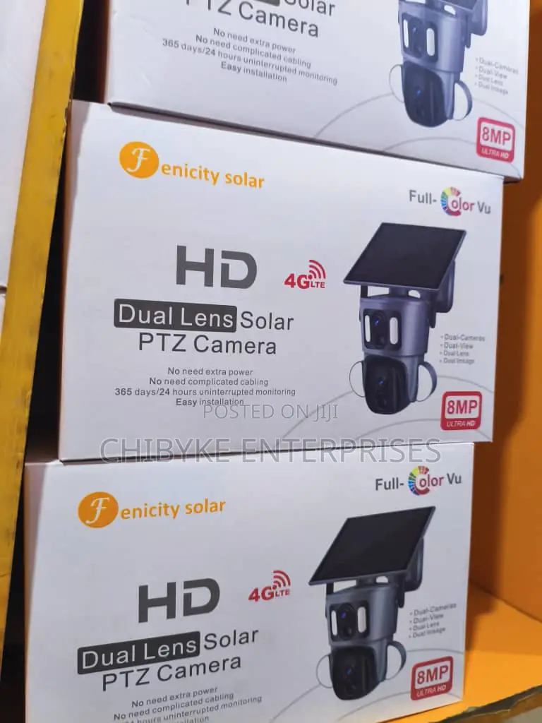 8mp 4g Hd Double Lens Solar PTZ Camera With Free Sim Card,