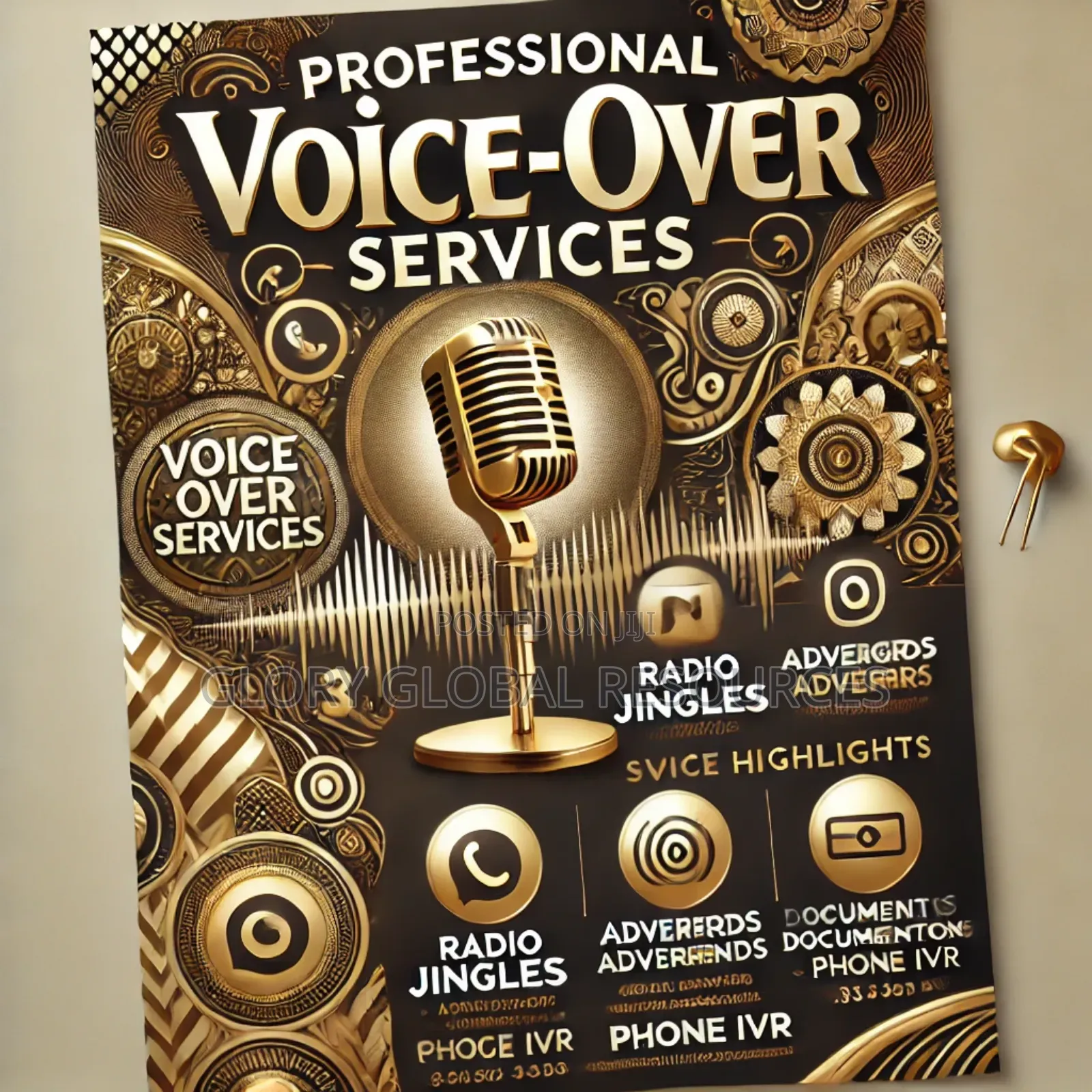 Voice Over and Business Adverts. Call Surprises and Chants