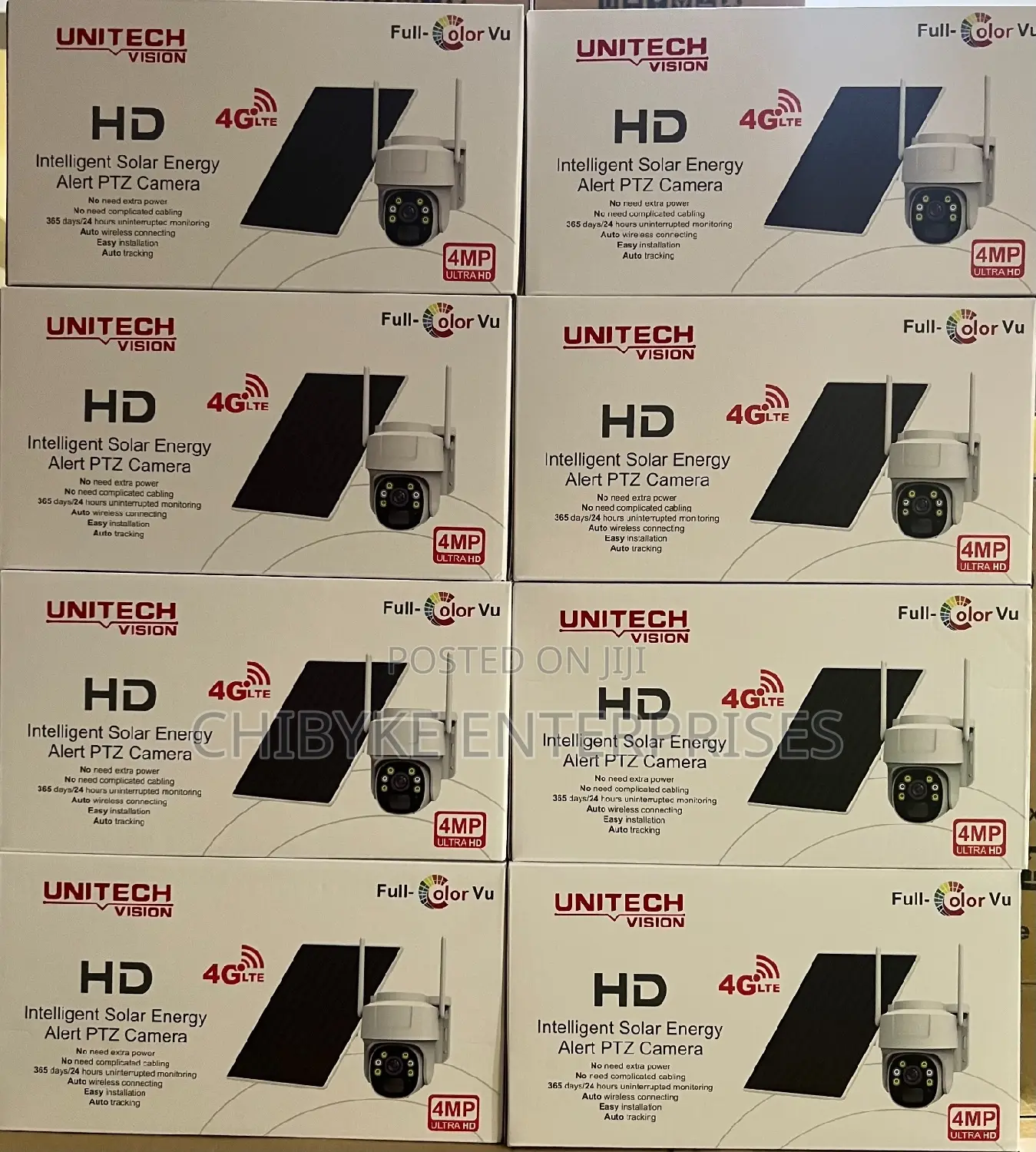 Ubox App 4mp Hd Solar PTZ Camera With Free Sim Card