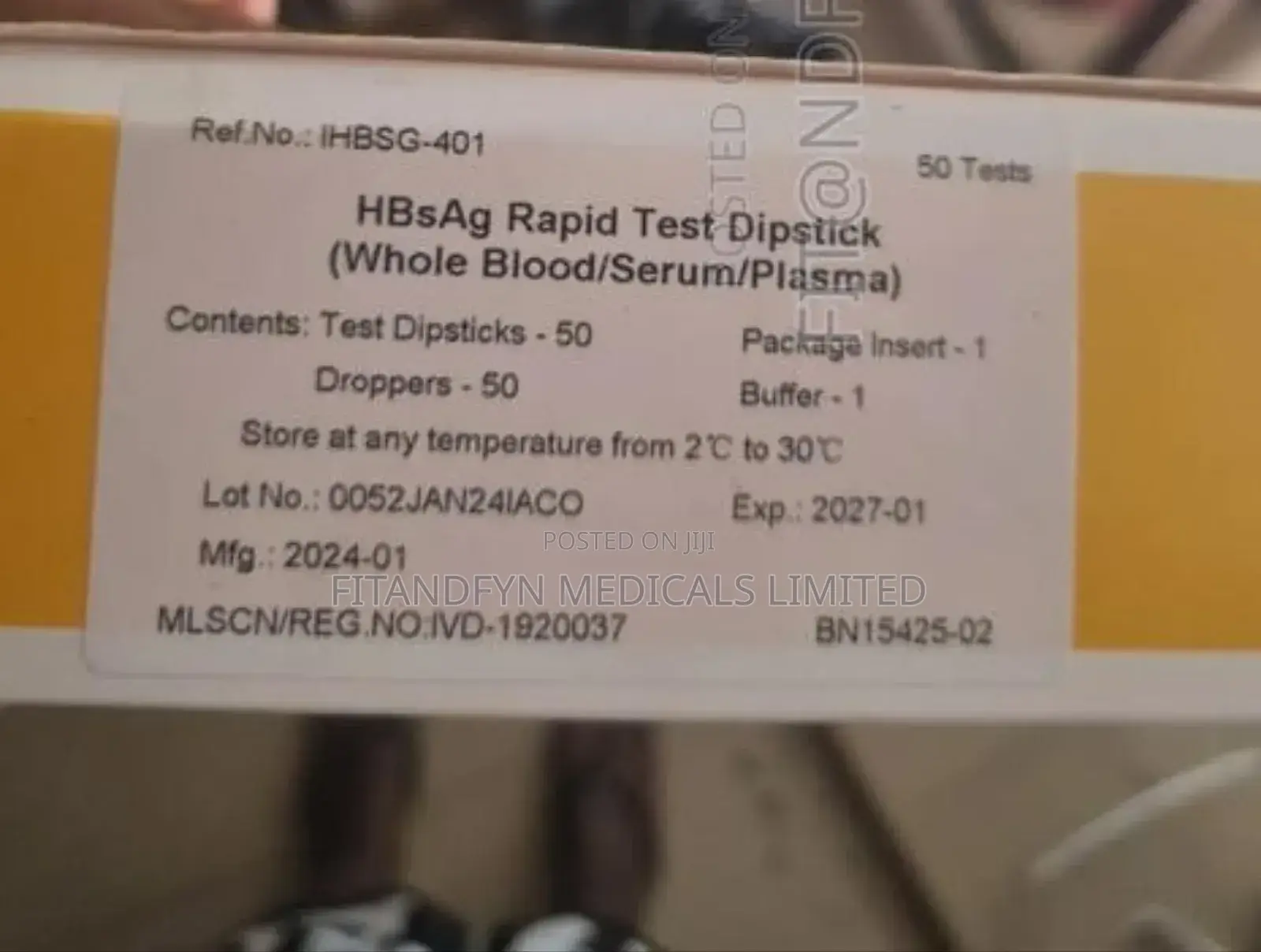 Justchek Hbsag Test Kit