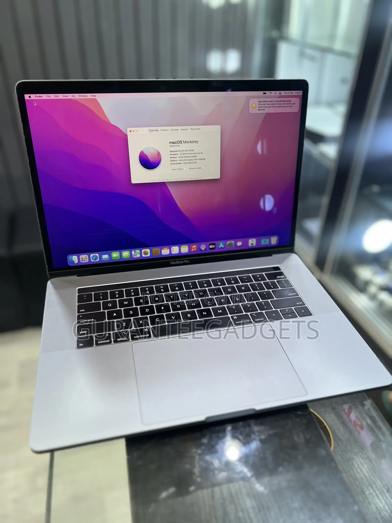 Laptop Apple MacBook Pro 2019 16GB Intel Core i9 SSD 512GB