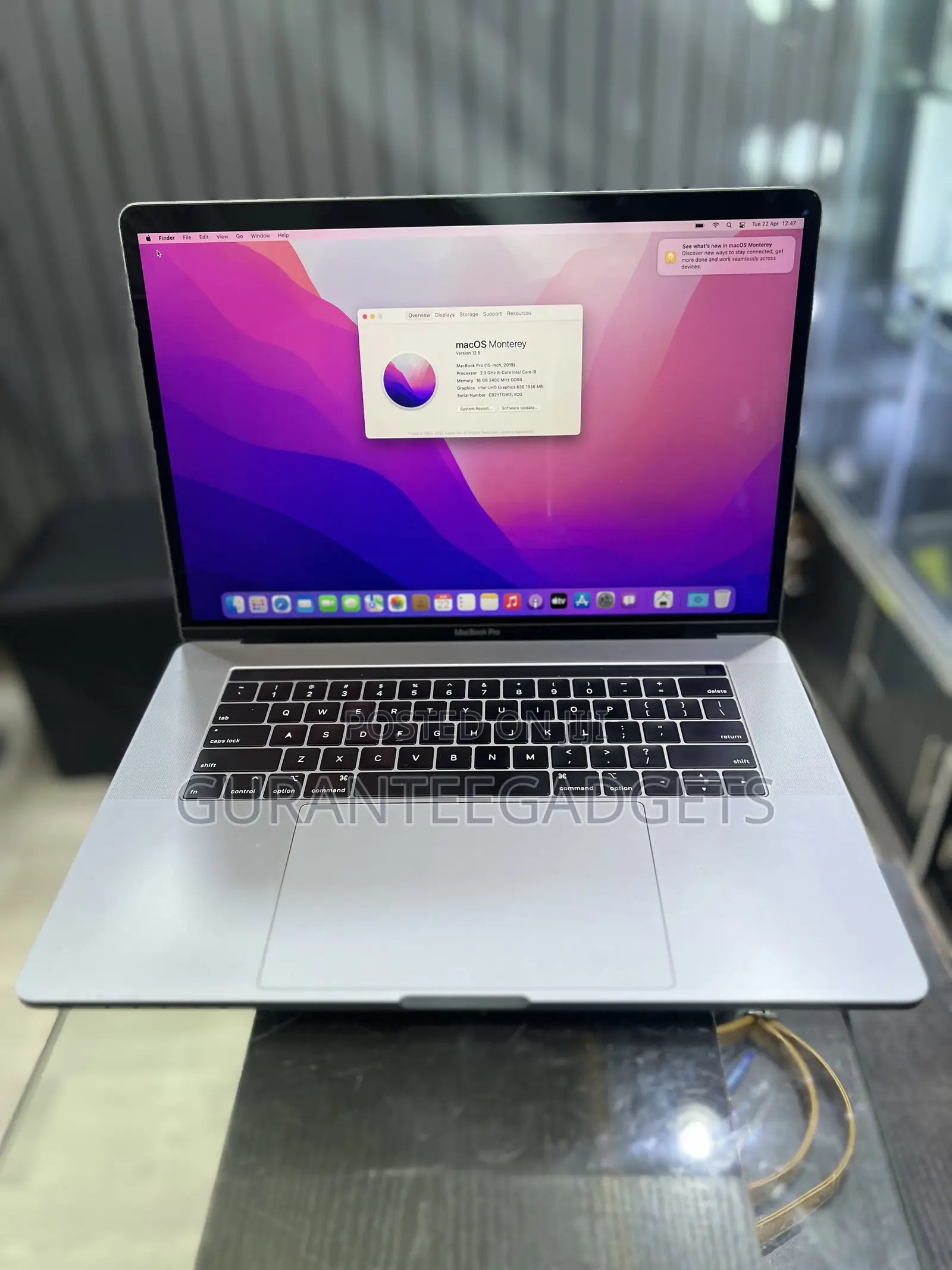 Laptop Apple MacBook Pro 2019 16GB Intel Core i9 SSD 512GB