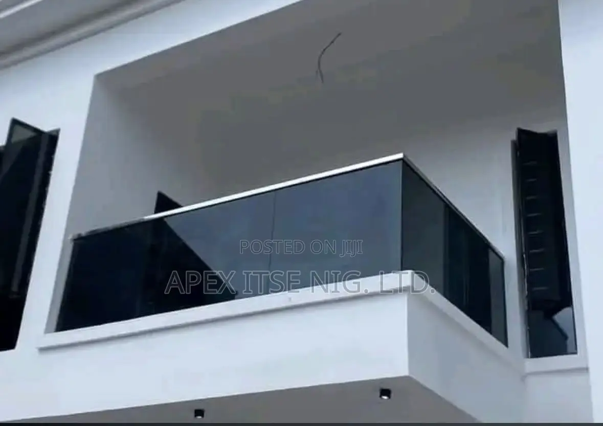 Dark Glass Balcony Rails