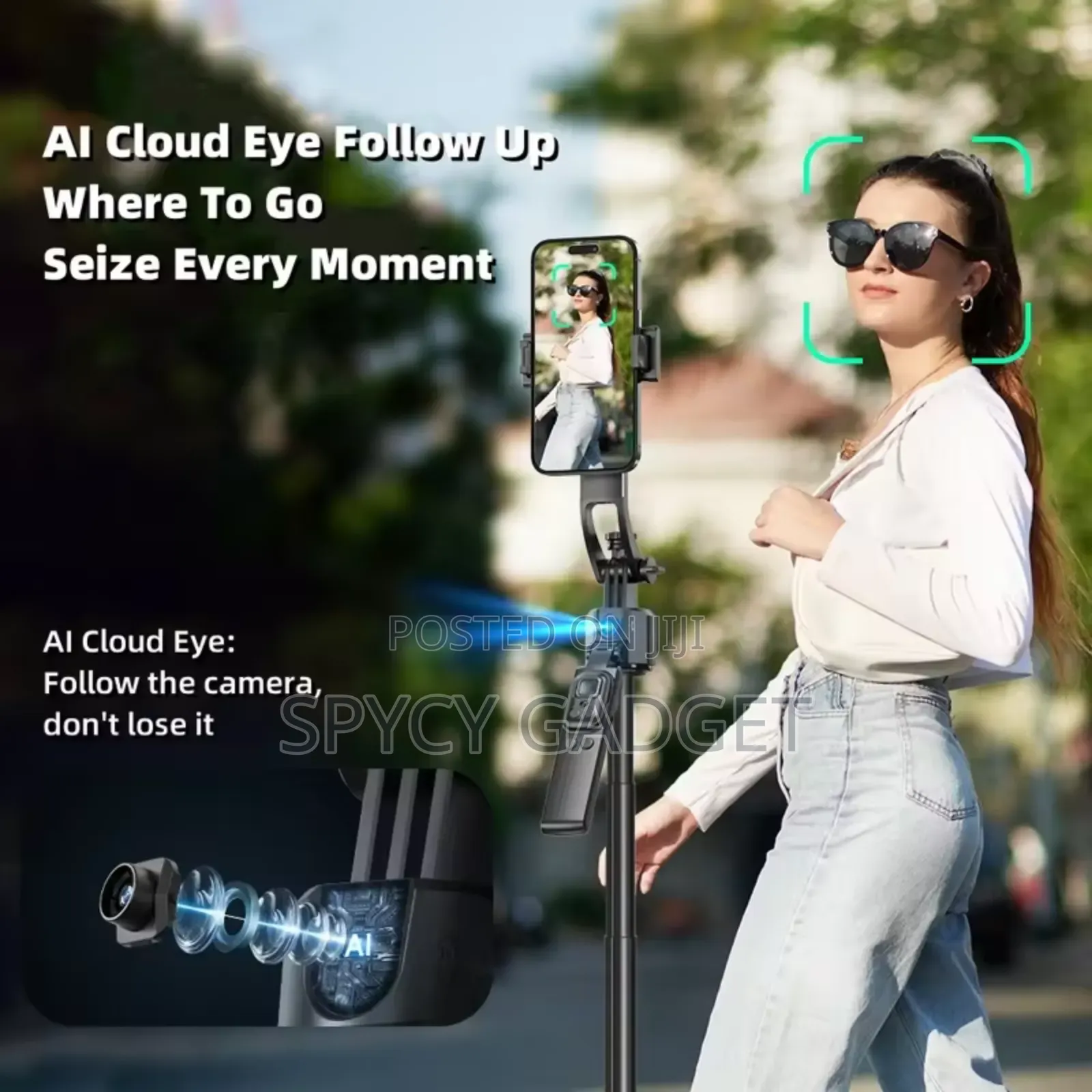 Ai Auto Face Track Selfie Stick Quadrapod Gimbal Stabilizer