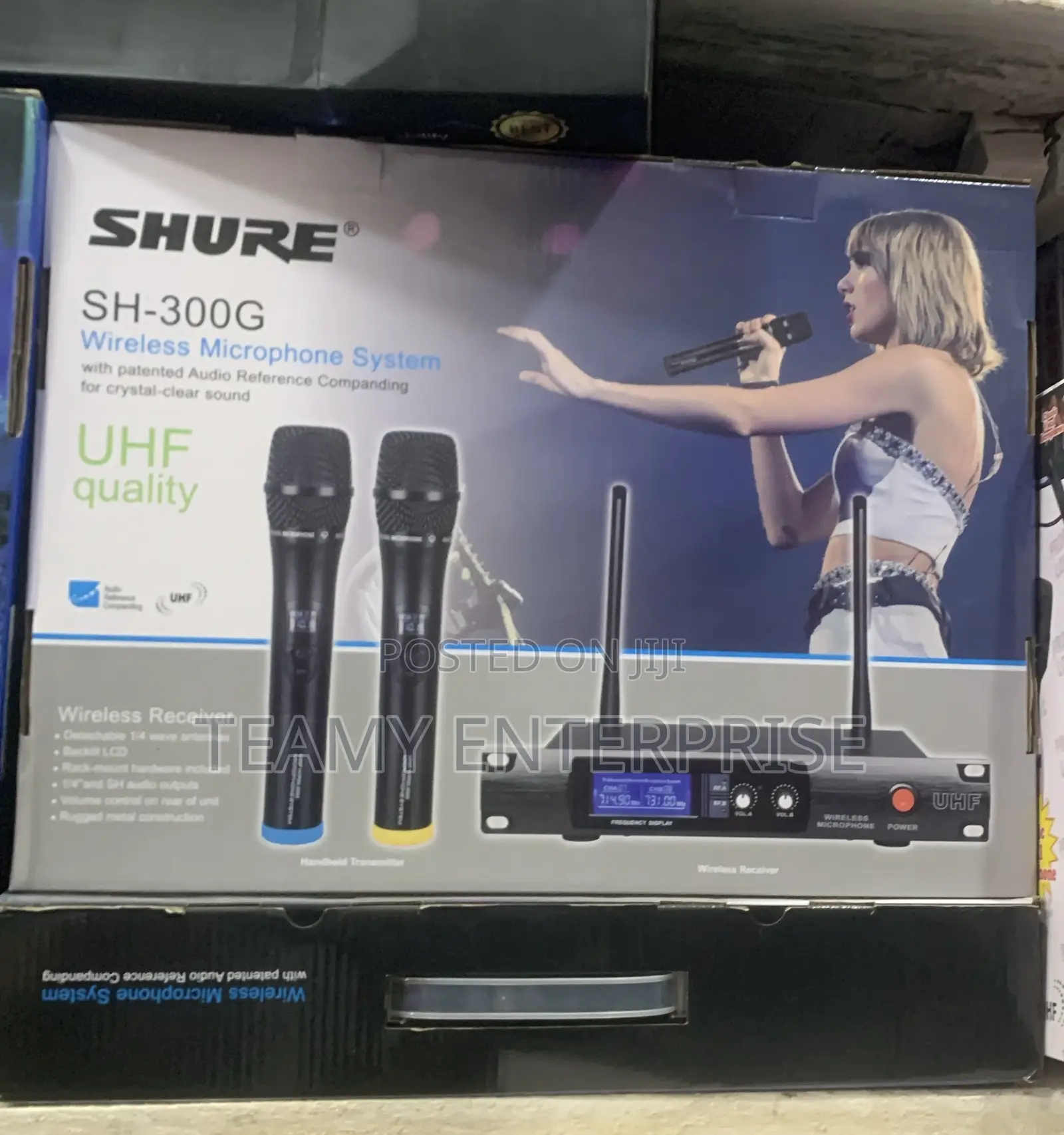 Shure Sh-300g Wireless Microphone System - Double Mic Uhf