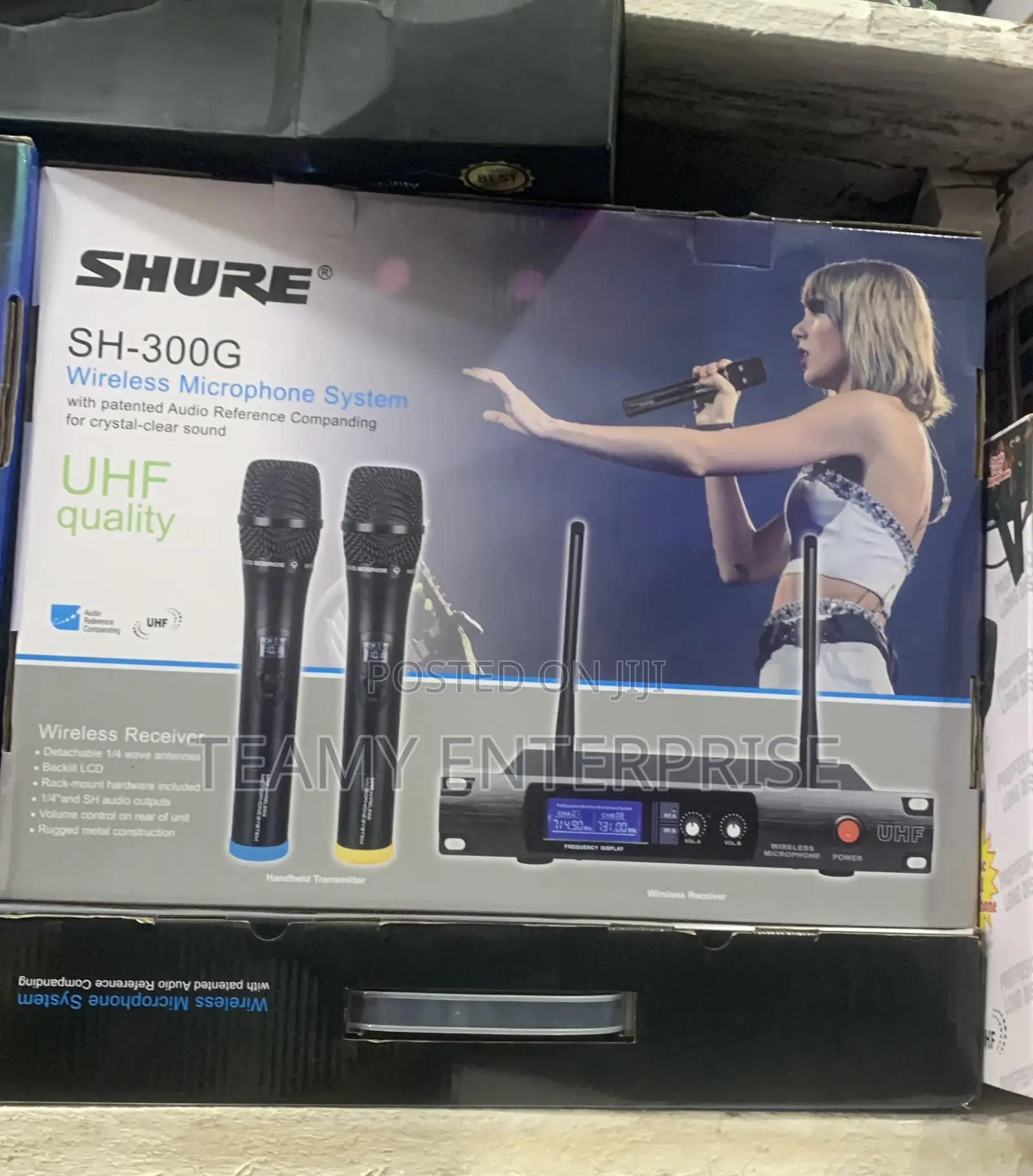 Shure Sh-300g Wireless Microphone System - Double Mic Uhf
