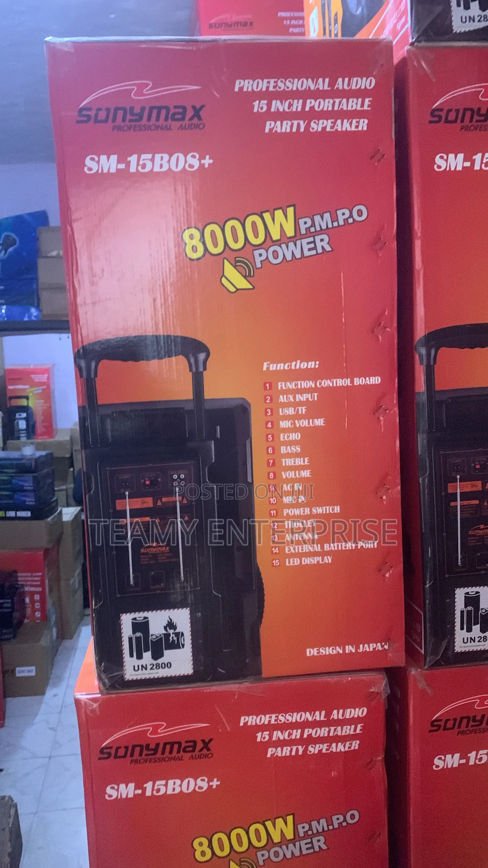 Sonymax 15 Inches Party Speaker Sm-15b08+ Pa System With Mic