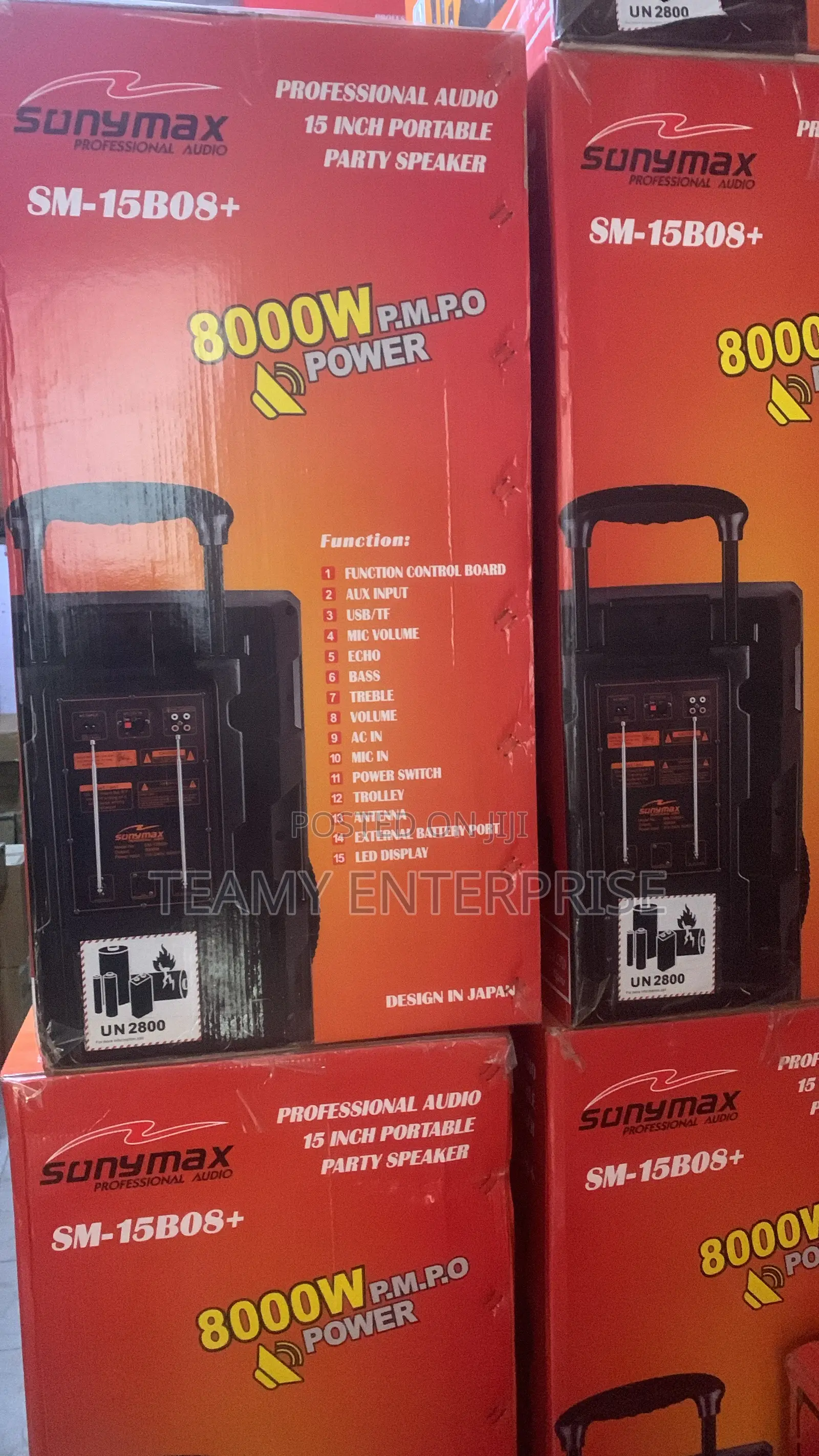 Sonymax 15 Inches Party Speaker Sm-15b08+ Pa System With Mic