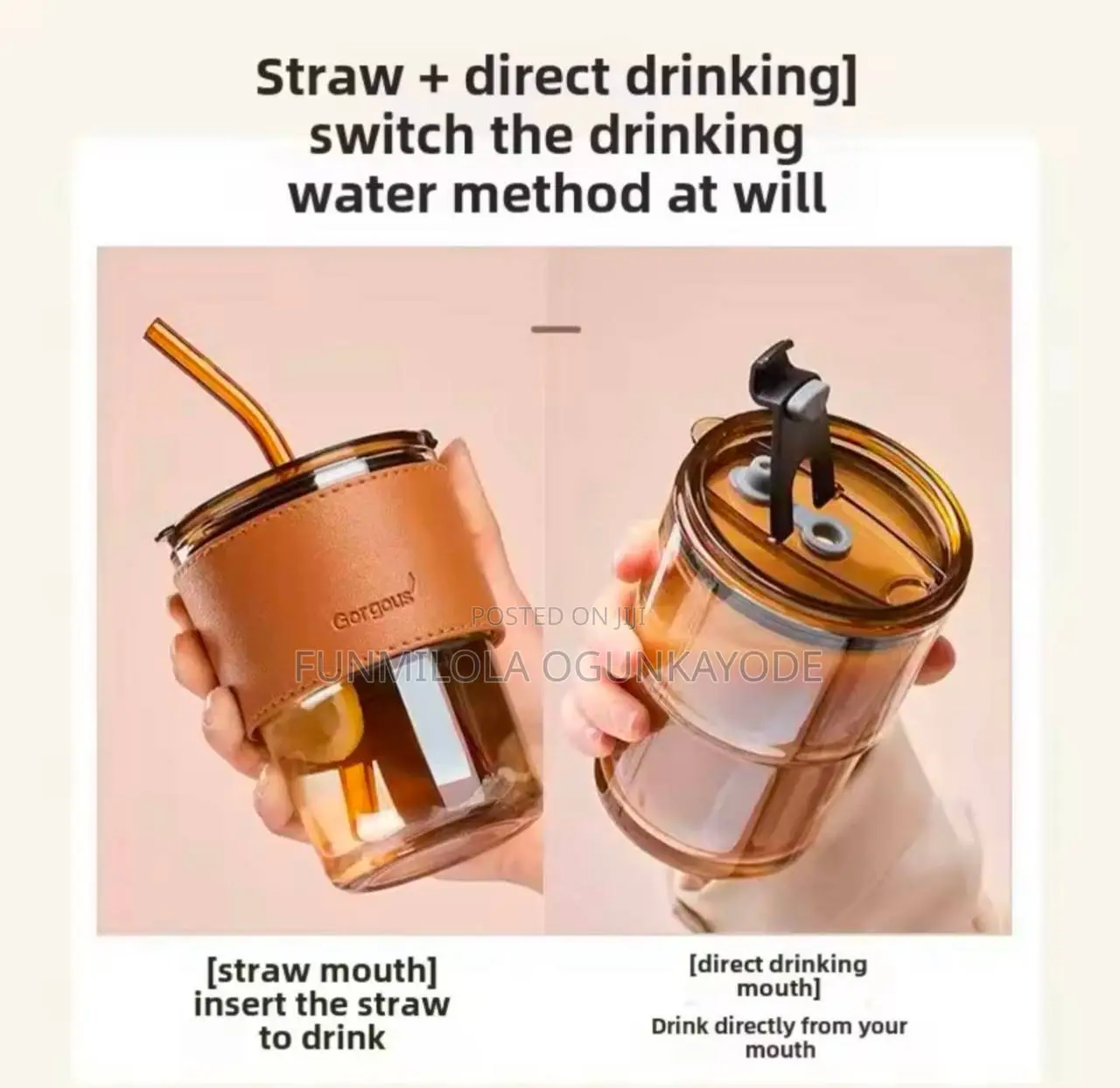 High Aesthetic Value Bamboo Glass Water Cup