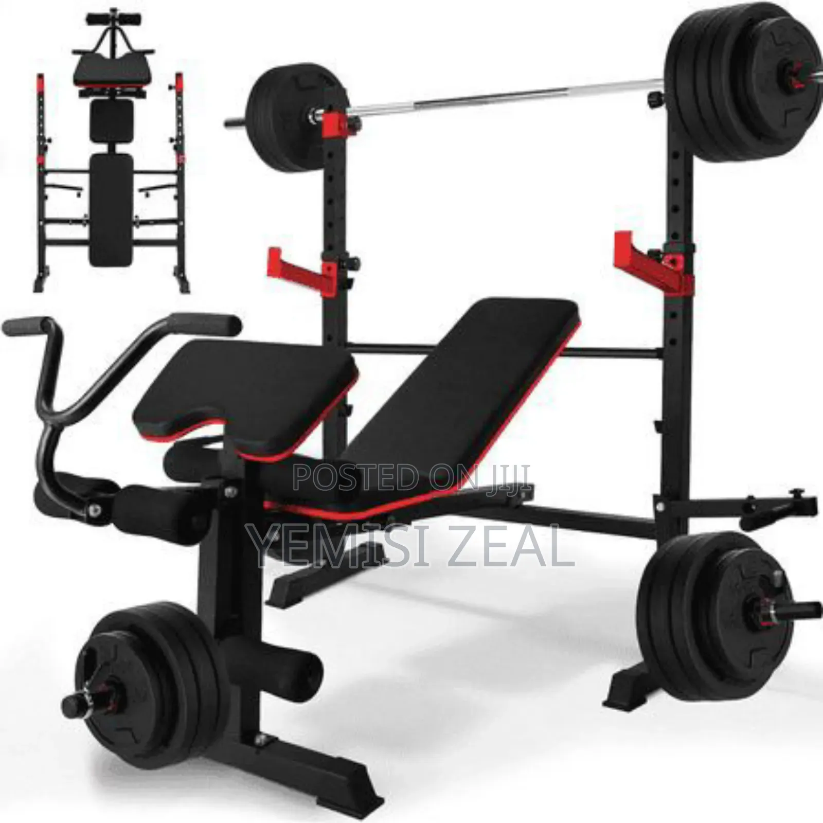 6 in 1 Adjustable Weight Bench and 50kg Dumbbells Set