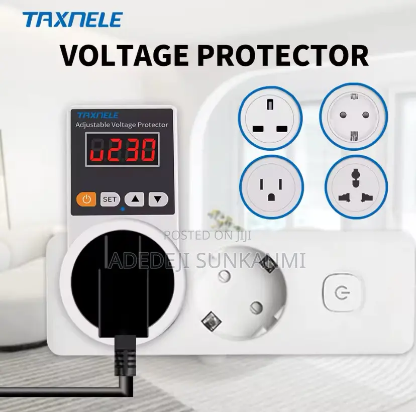 Adjustable 16a Ac 220v Voltage Protector Socket