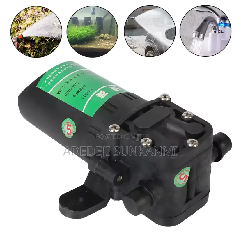 Micro High Pressure Diaphragm Water Pump 3.5l/Min 12dc