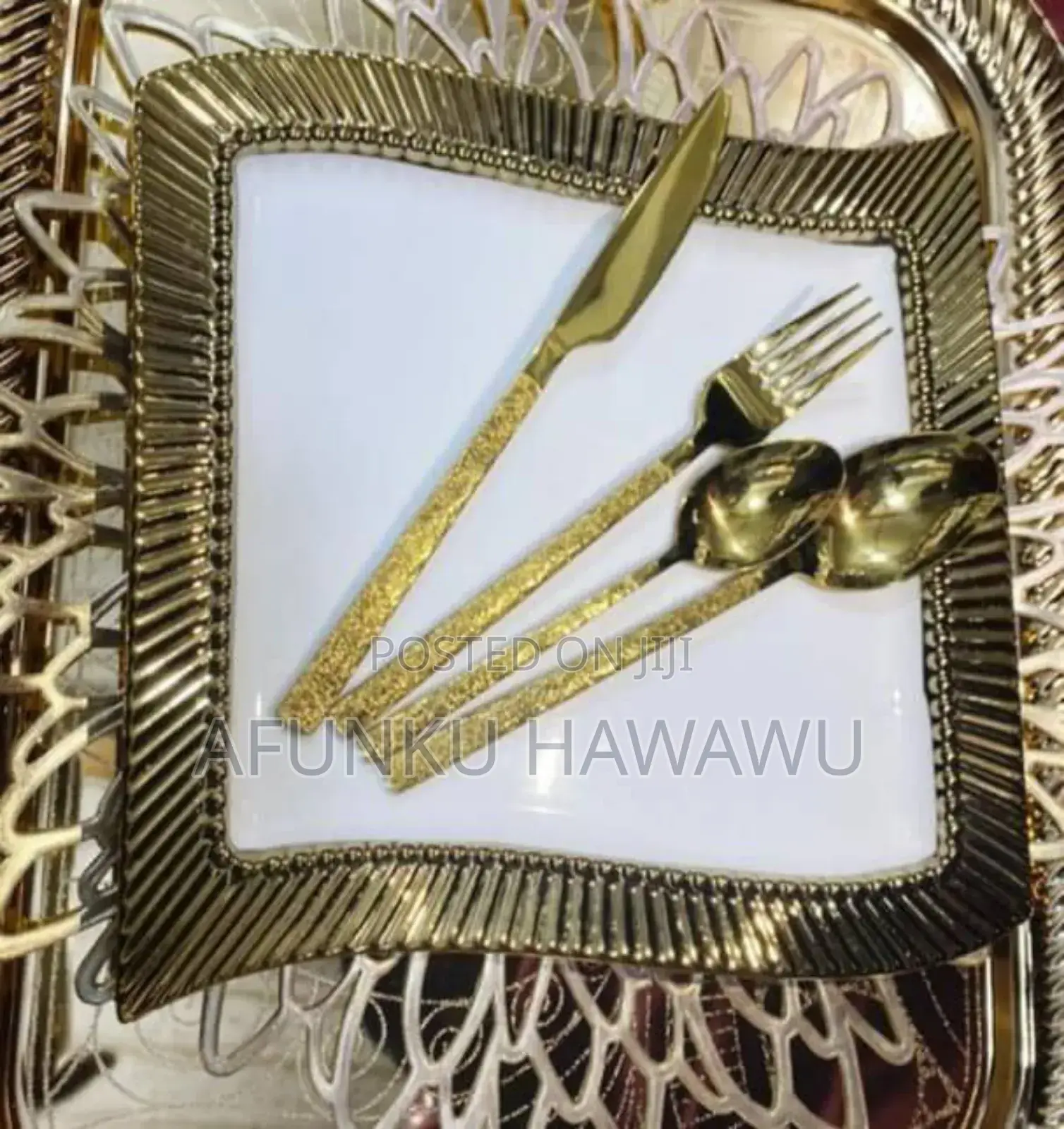 Gold Spoon Knife Dozen
