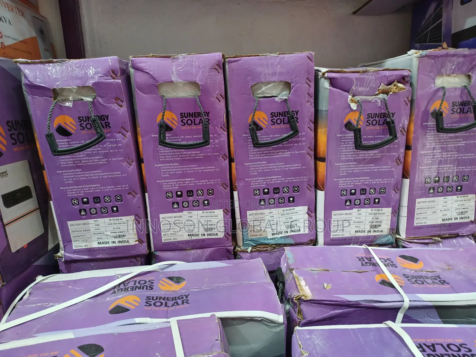 220ah Sunergy Indian Tall Tubular Battery