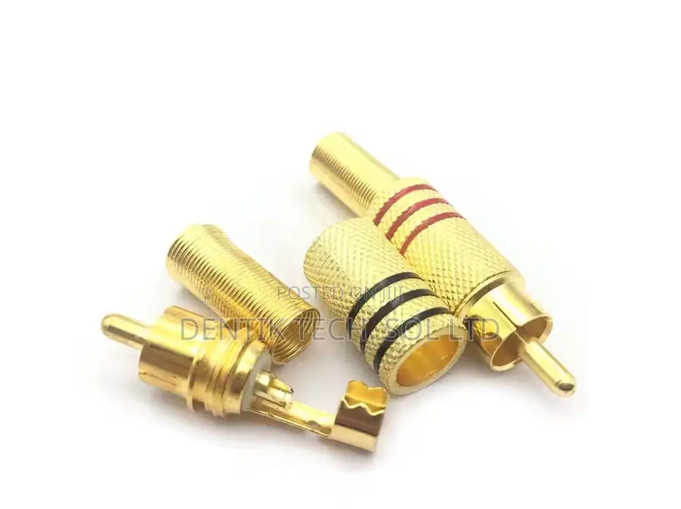 Pack of Rca Audio Plug, Av Stereo Coaxial Audio Screwless
