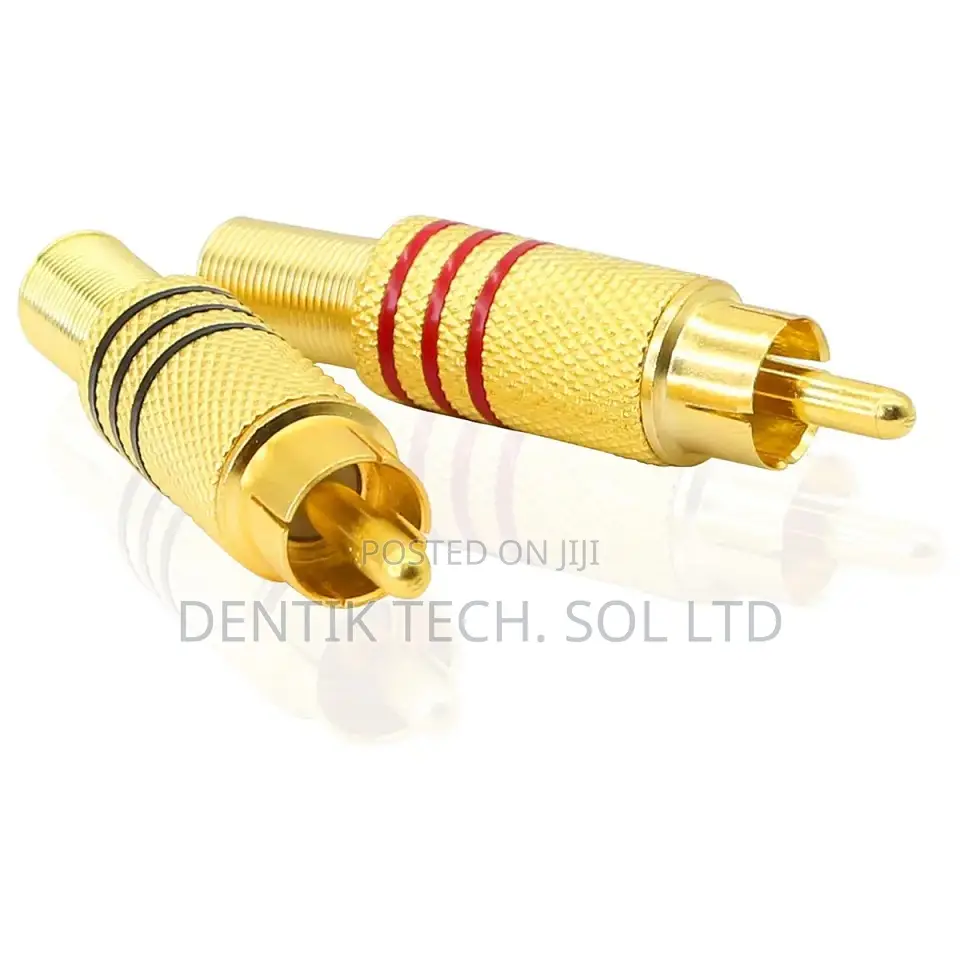 Pack of Rca Audio Plug, Av Stereo Coaxial Audio Screwless