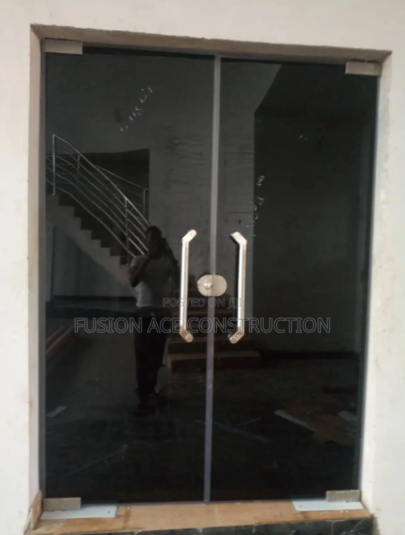 Grey Tinted Frameless Glass Door