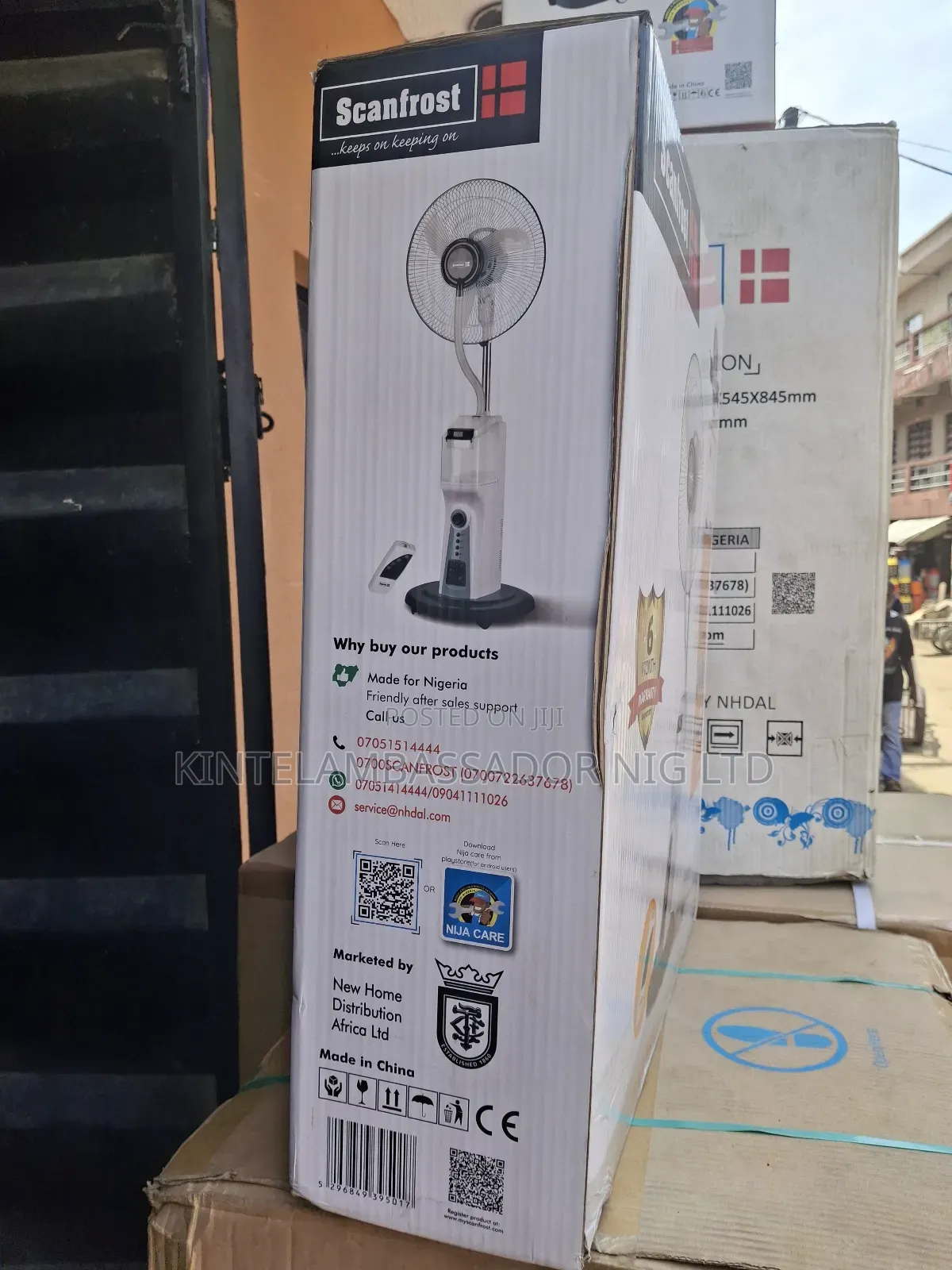 16" Scanfrost Rechargeable Mist Fan With Remote