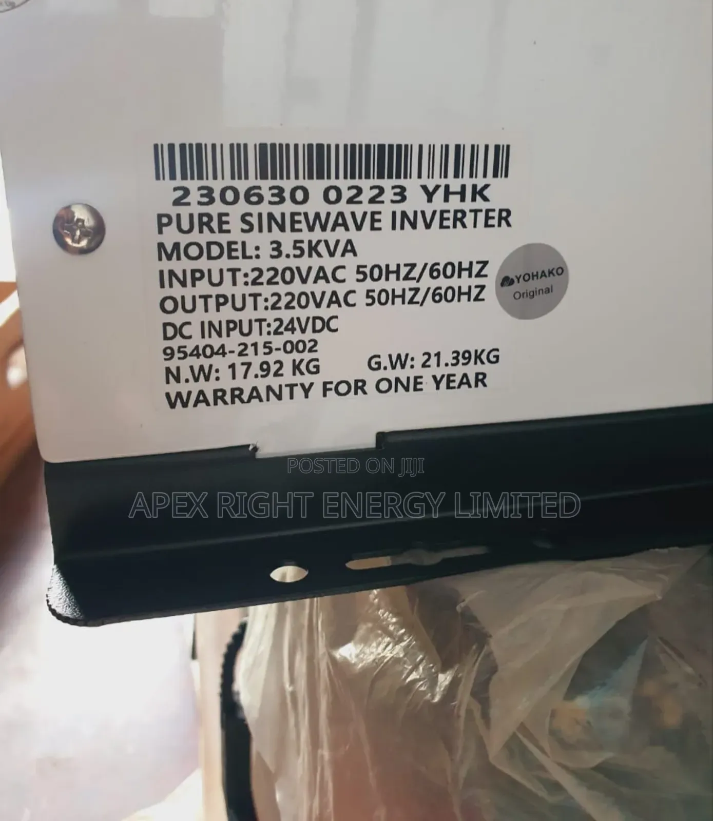 3.5kva Yohako Pure Sine Wave