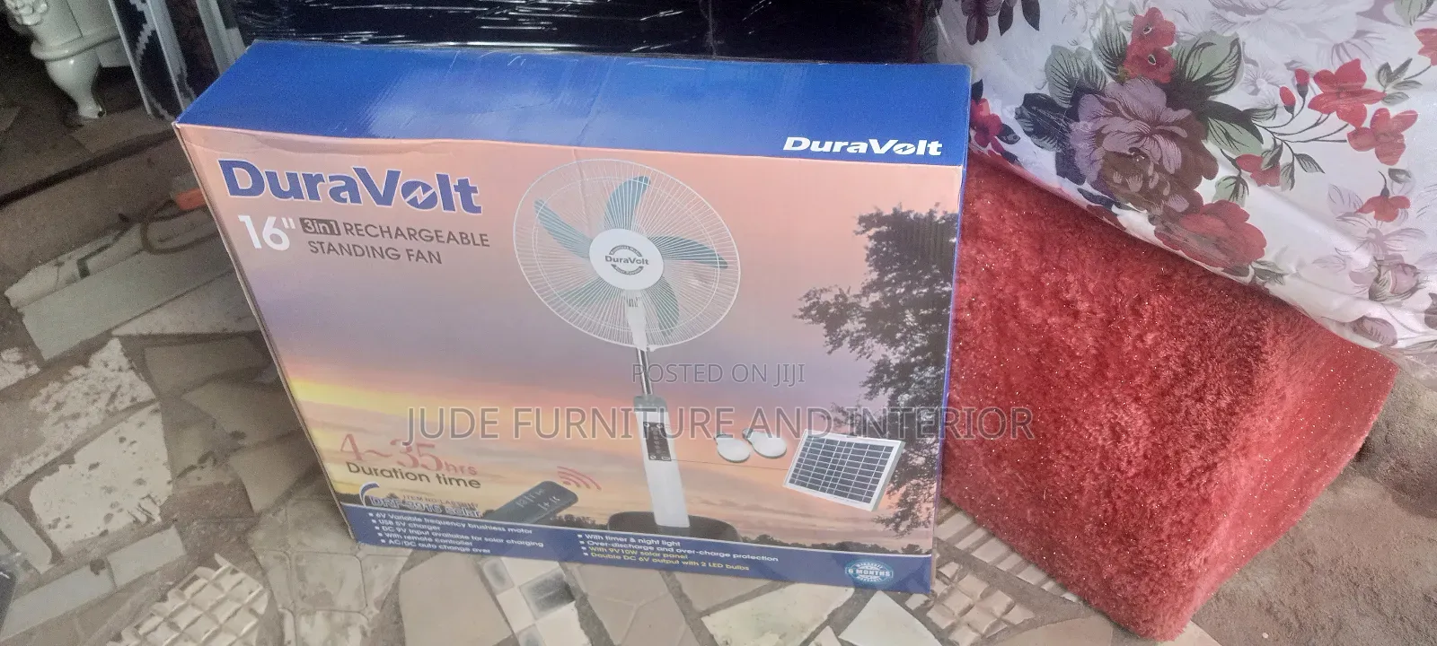 Rechargeable Fan With Panel and 2bulb