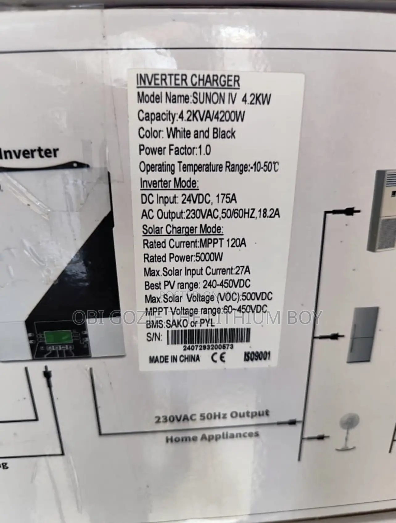4.2kva Sako Hybrid Inverter Available In Stock.