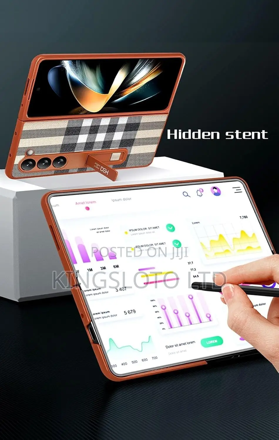Stylish Leather Case Cover With Unique Design for Fold 3,4,5
