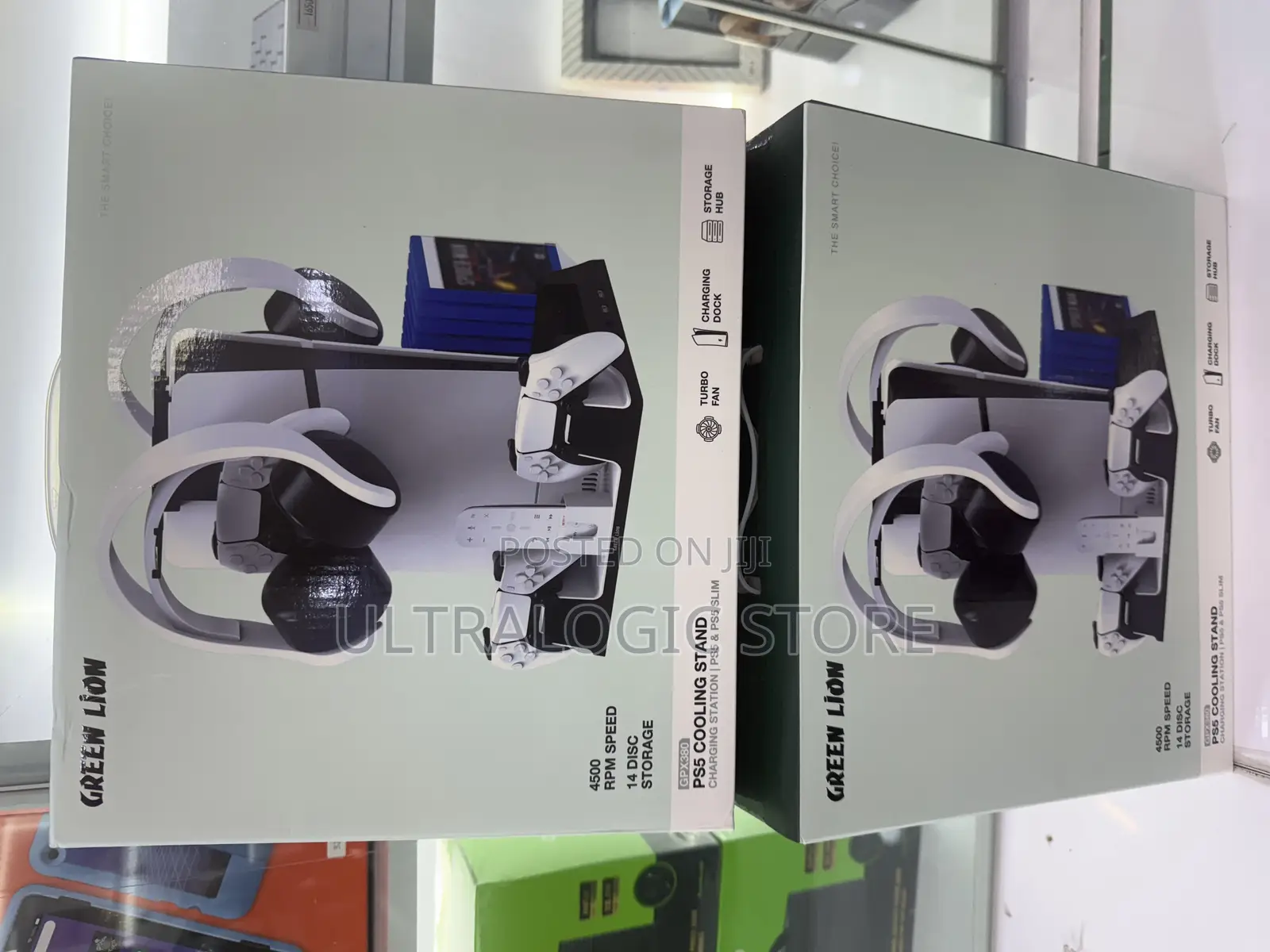New Green Lion Playstation 5 Cooling Stand Charging Station
