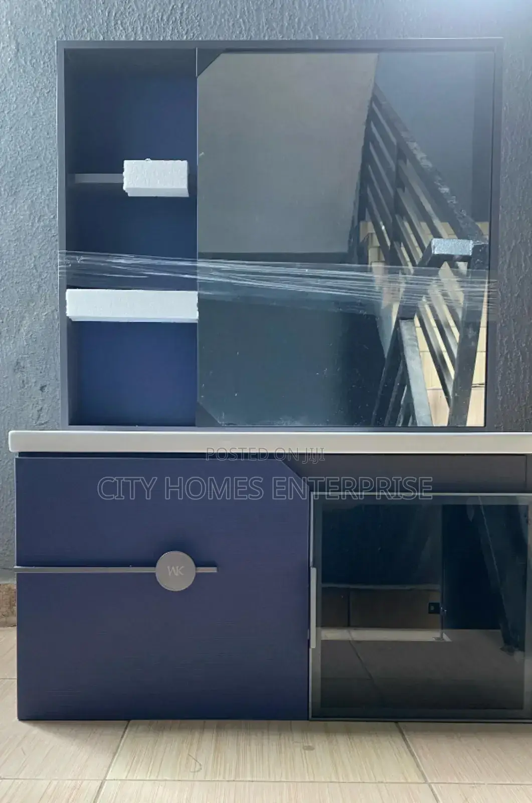 Arsh Grey Top Quality Cabinet Set With Mirror