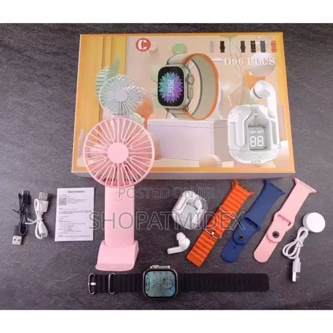 Smart Fit New D96 Plus 9 in 1 Smart Watch With Mini Fan