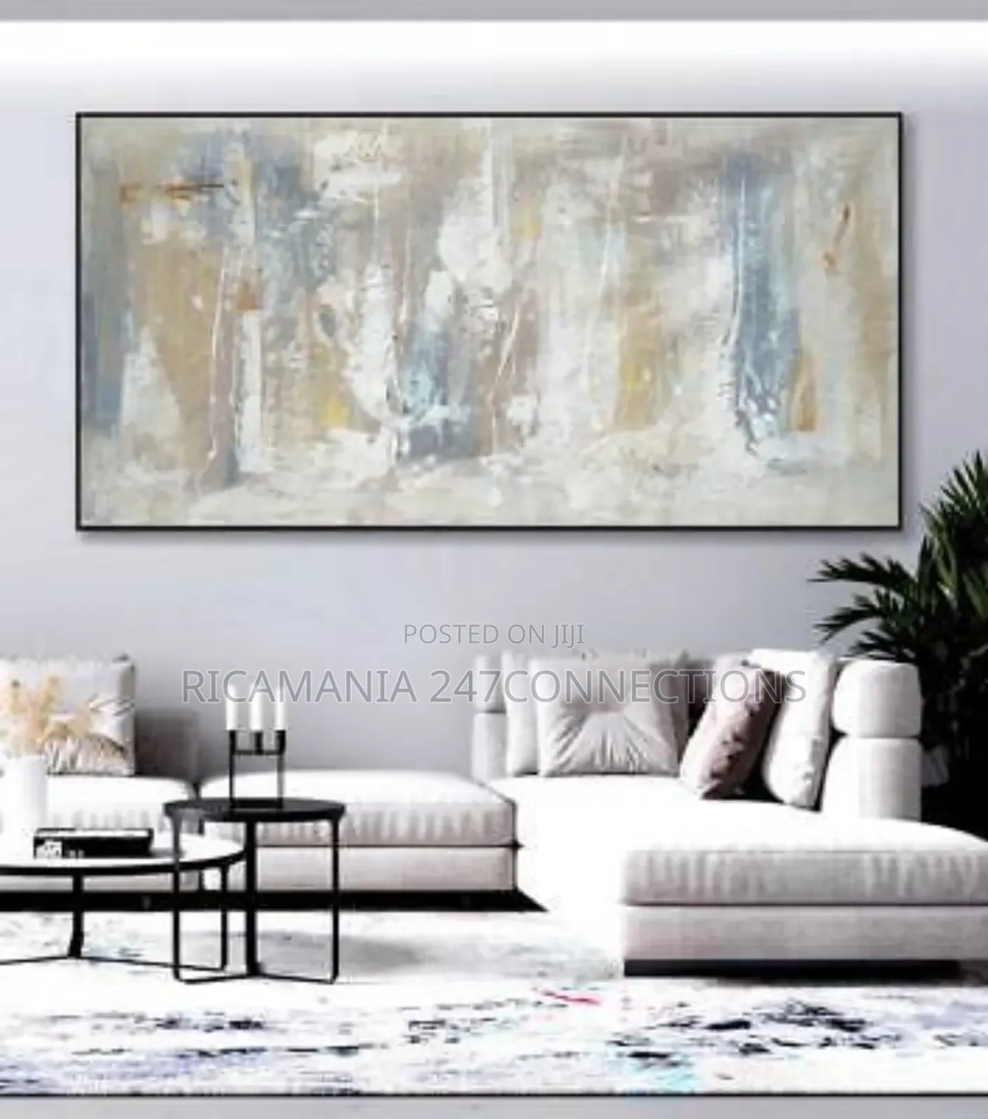 Abstract Canvas on a Black Frame