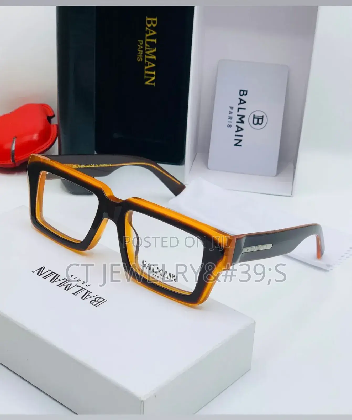 Nice Balmain Thick Frame Fashion Glasses For Unisex