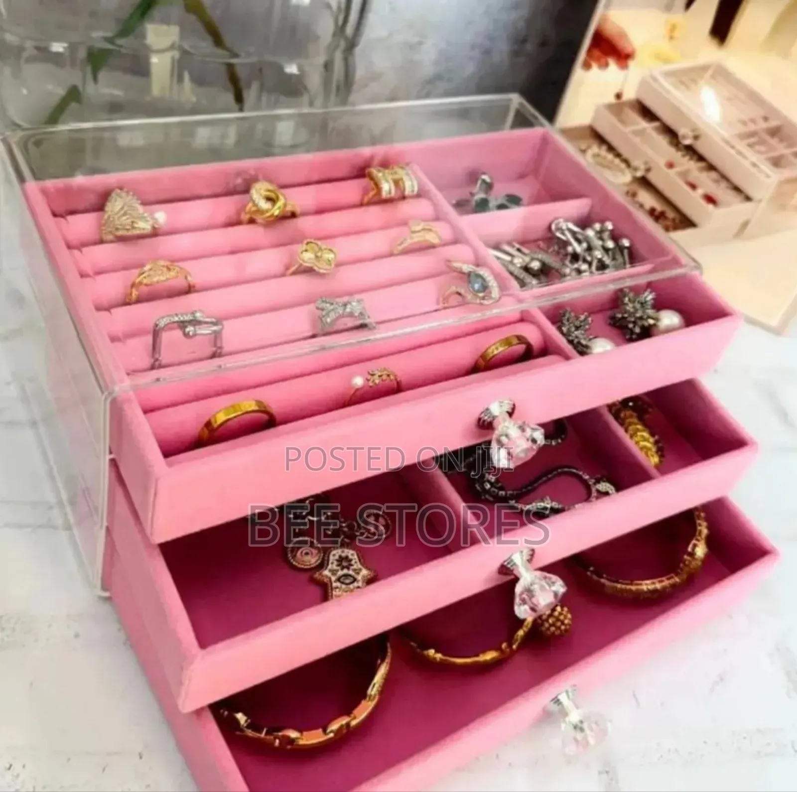 Multifunctional 3 Drawer Jewelry Box Organiser