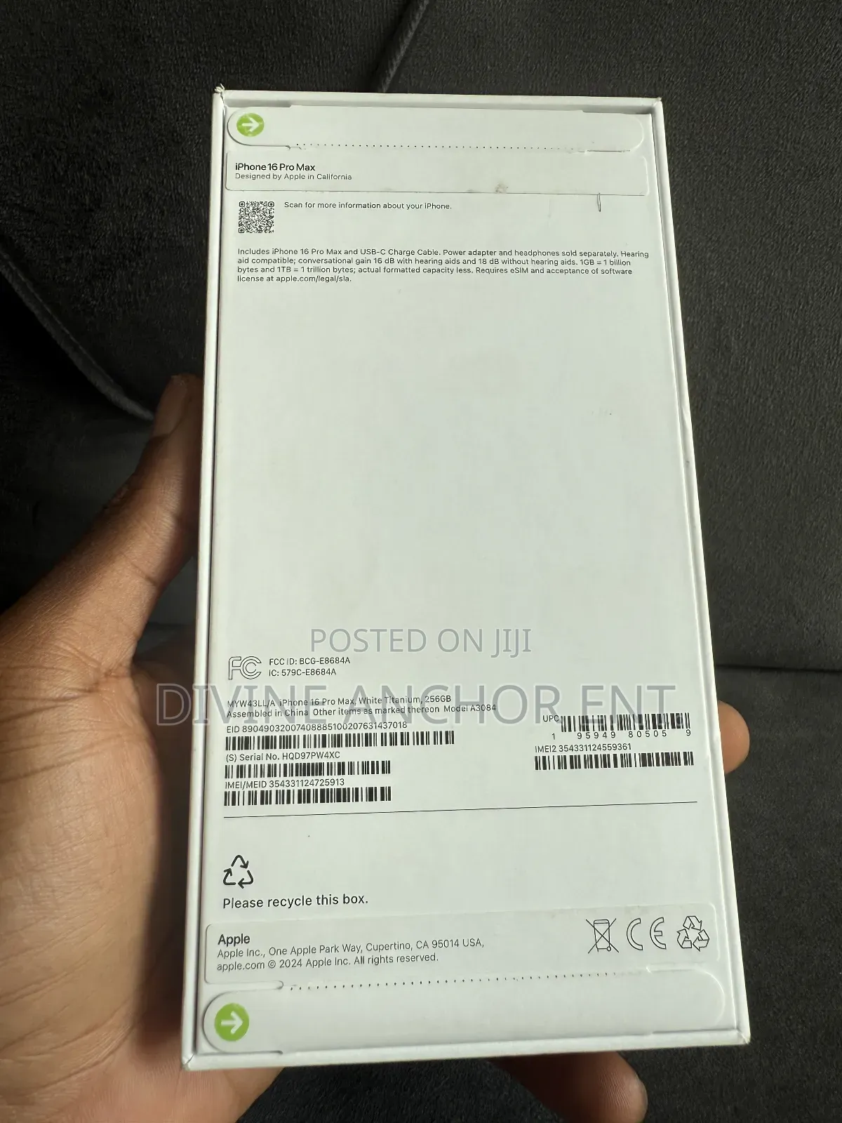 New Apple iPhone 16 Pro Max 256 GB White