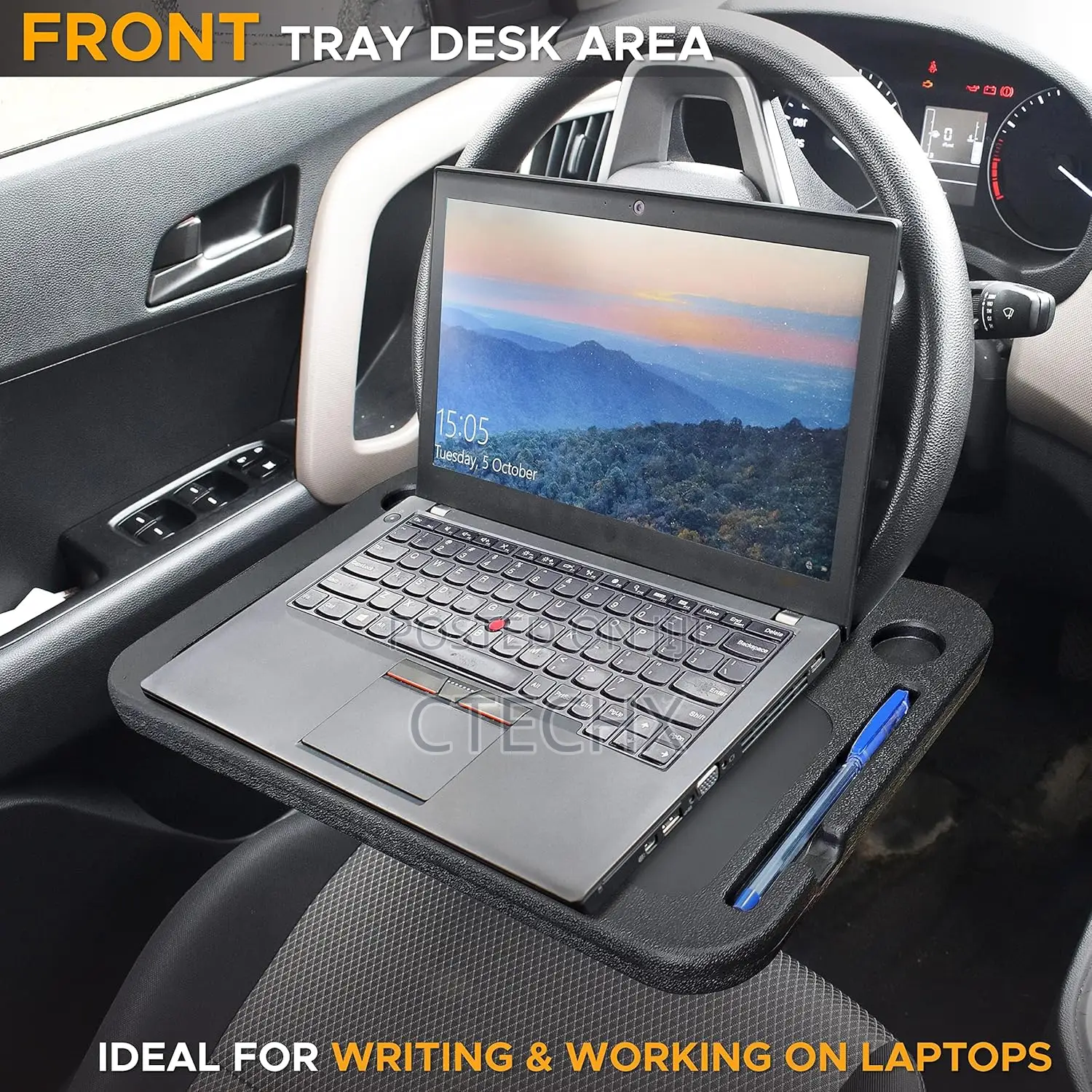 Saiji Car Steering Wheel Desk With Retractable Slot