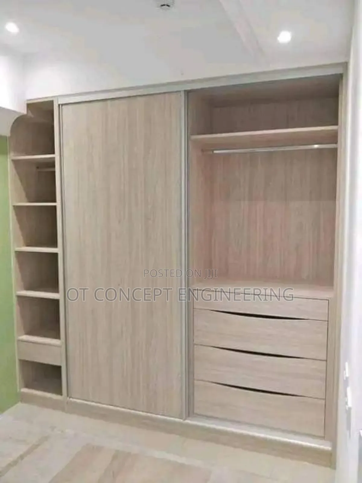 Wardrobe Including Shelves and Drawers