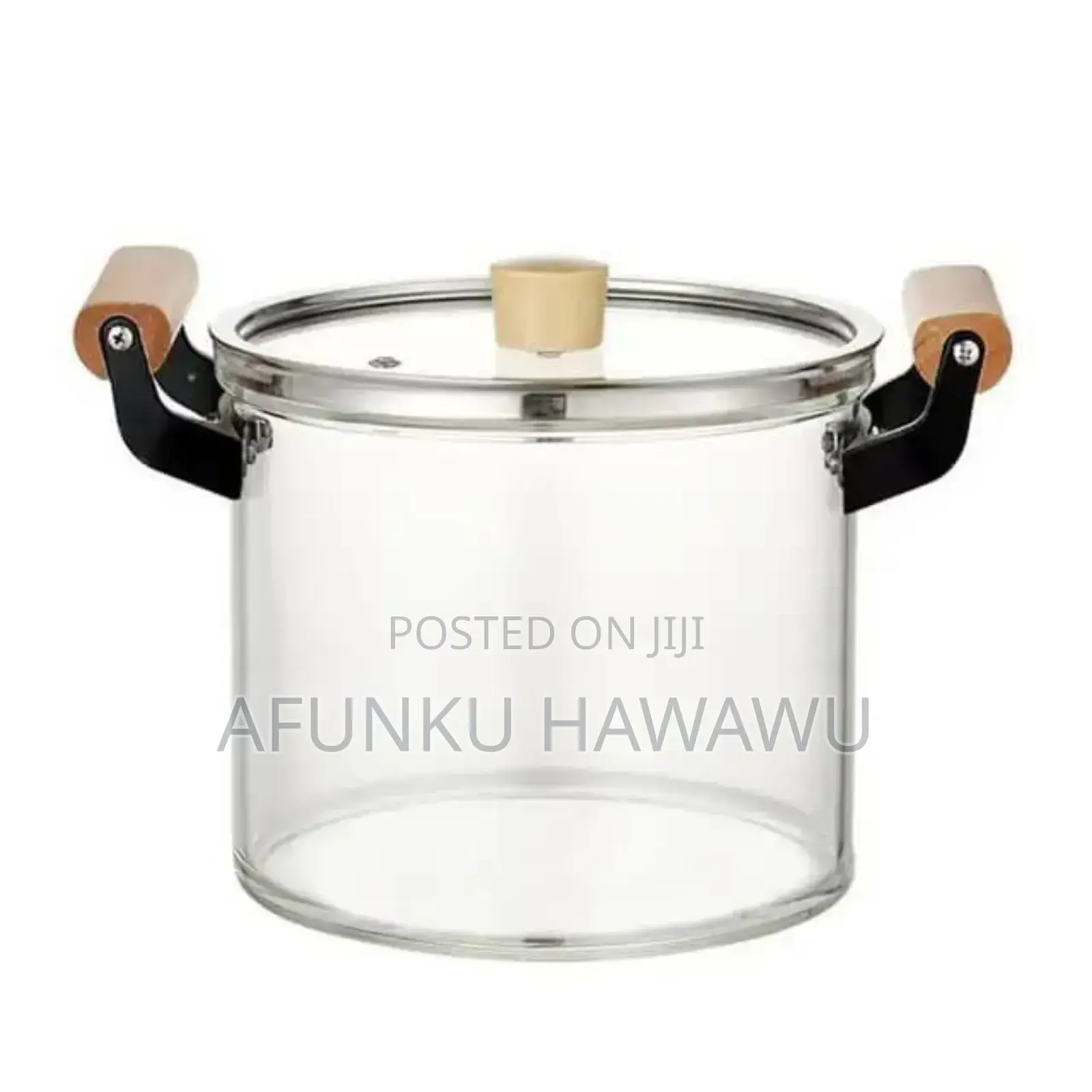 Transparent Heat Resistant Borosilicate Glass Cooking Pot