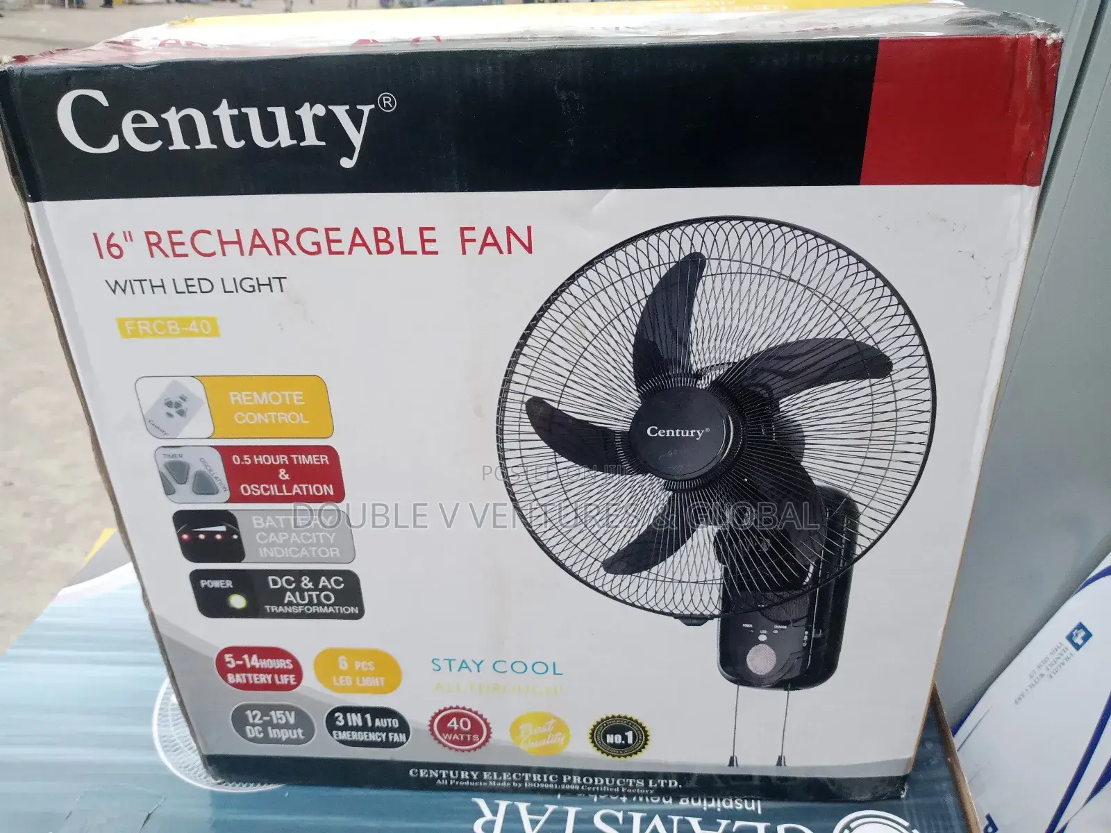 Century Rechargeable Wall.Fan